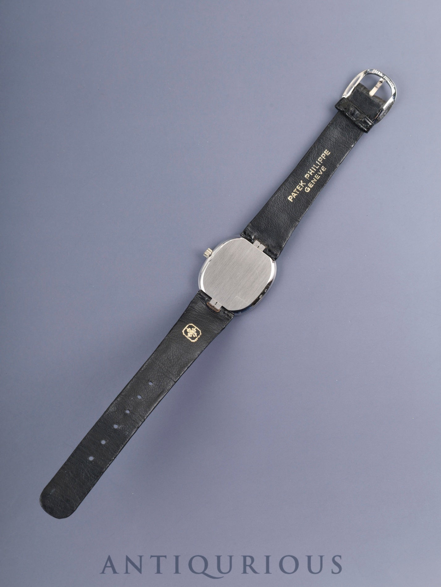 Patek Philippe Golden Ellipse 3989 Manual winding Cal.215 750WG Original leather strap Original pin buckle (750WG) White Roman dial Box Overhauled