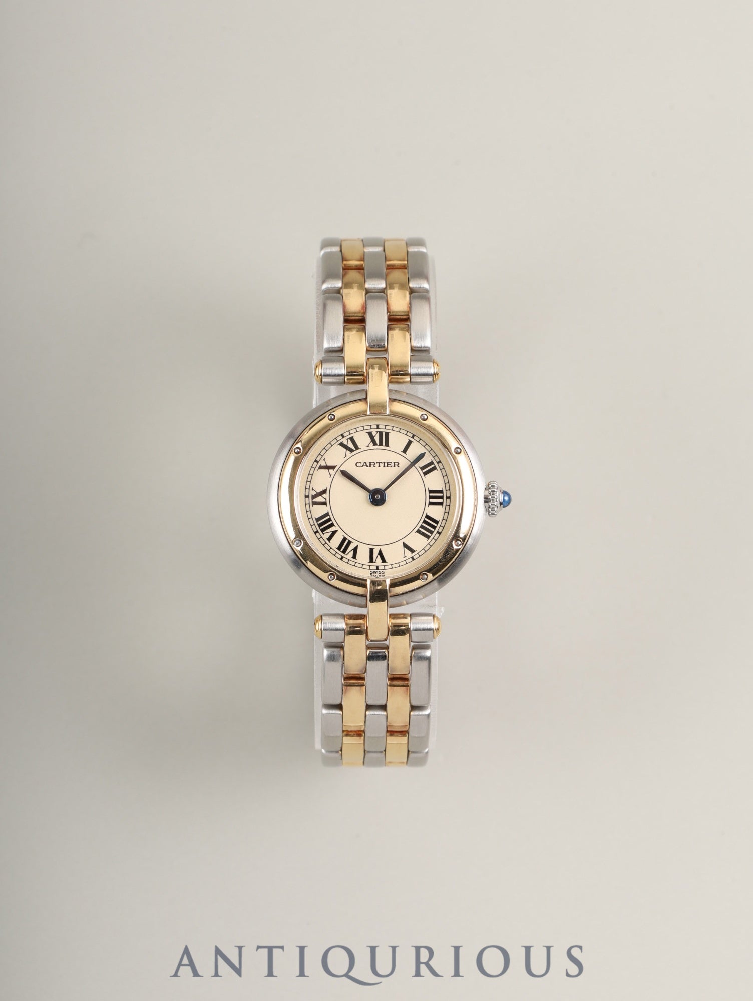 Cartier Panthère Vendôme SM 166920 Quartz Cal.157 Stainless Steel/Yellow Gold 2-row White Roman Dial Box Booklet Warranty (1989) Cartier Repair Certificate (2006) Overhauled