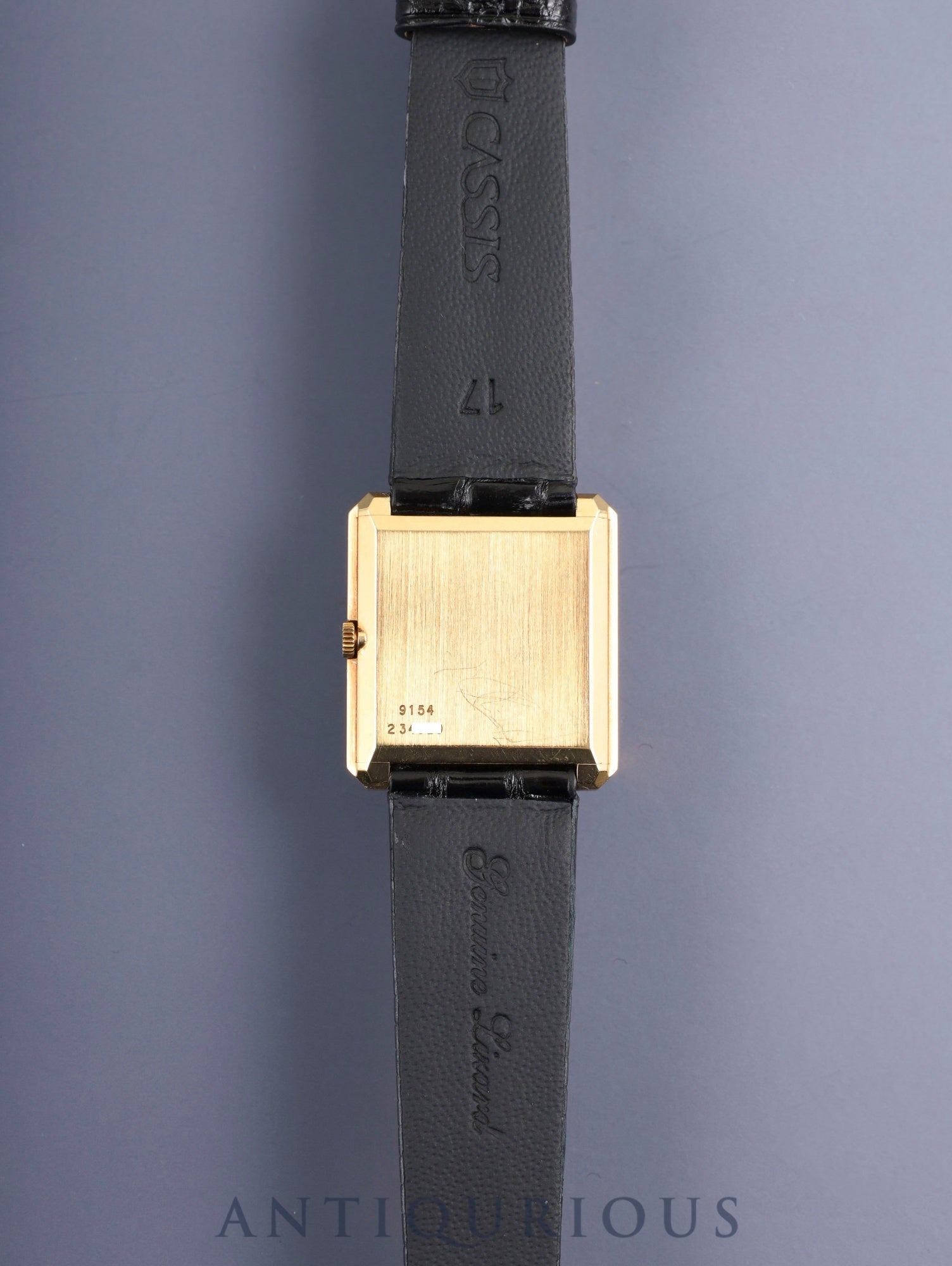 ピアジェ プロトコール 9154 手巻き Cal.9P 750YG 革 純正尾錠(750YG)ブラック文字盤 オーバーホール済み