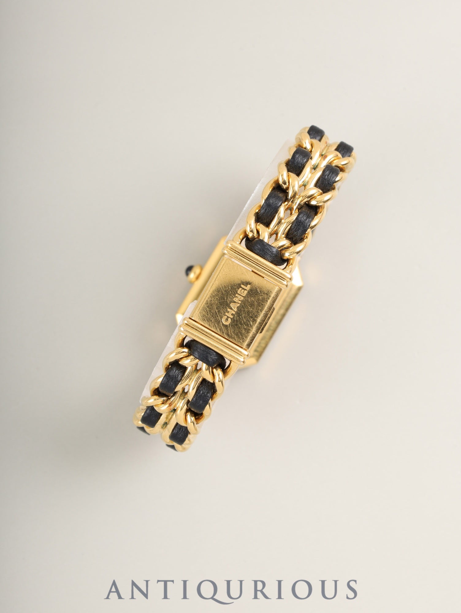 Chanel Premiere L H0001 Quartz Cal.976.001 GP GP/Leather Black Dial Overhauled