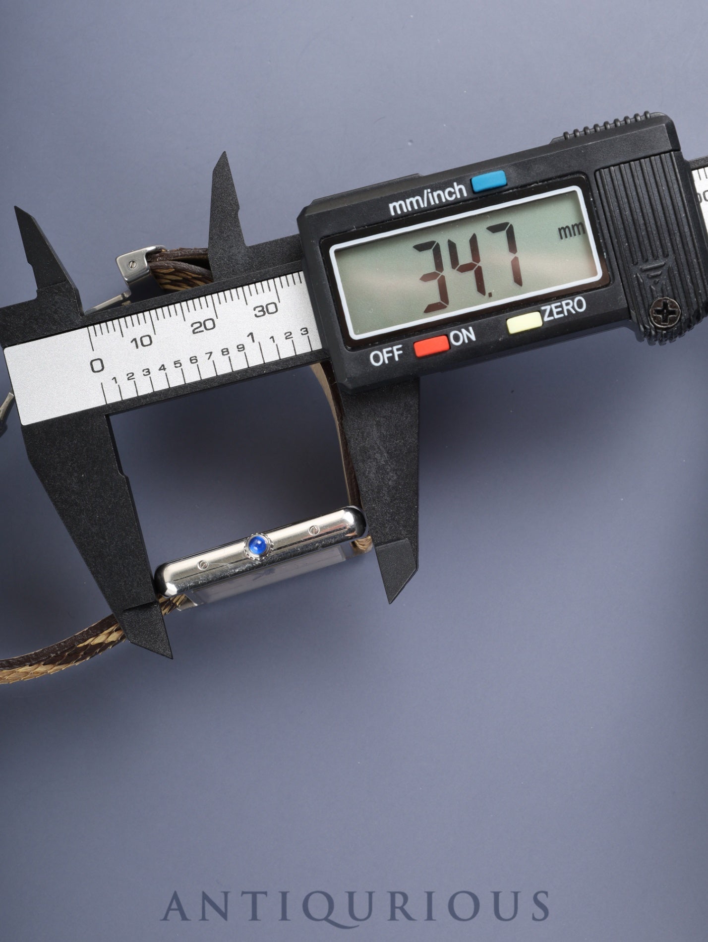 カルティエ タンクソロ LM W5200021 / 3169 クォーツ Cal.690 SS 革 純正Dバックル(SS)パイソン文字盤 オーバーホール済み