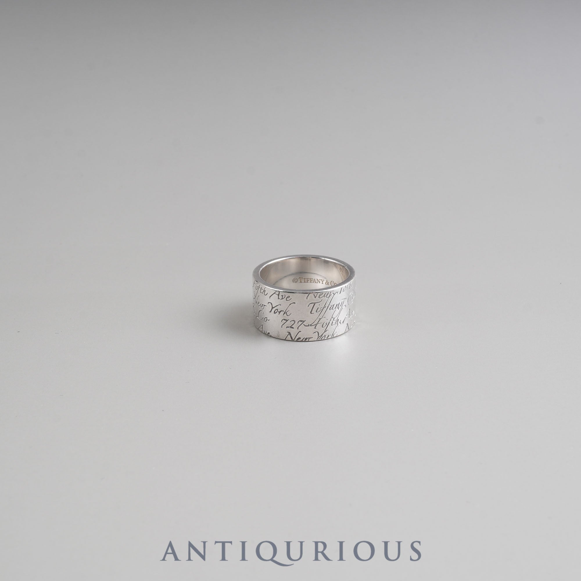 Tiffany Ring Notes Wide New York SV925 Box Dust Bag