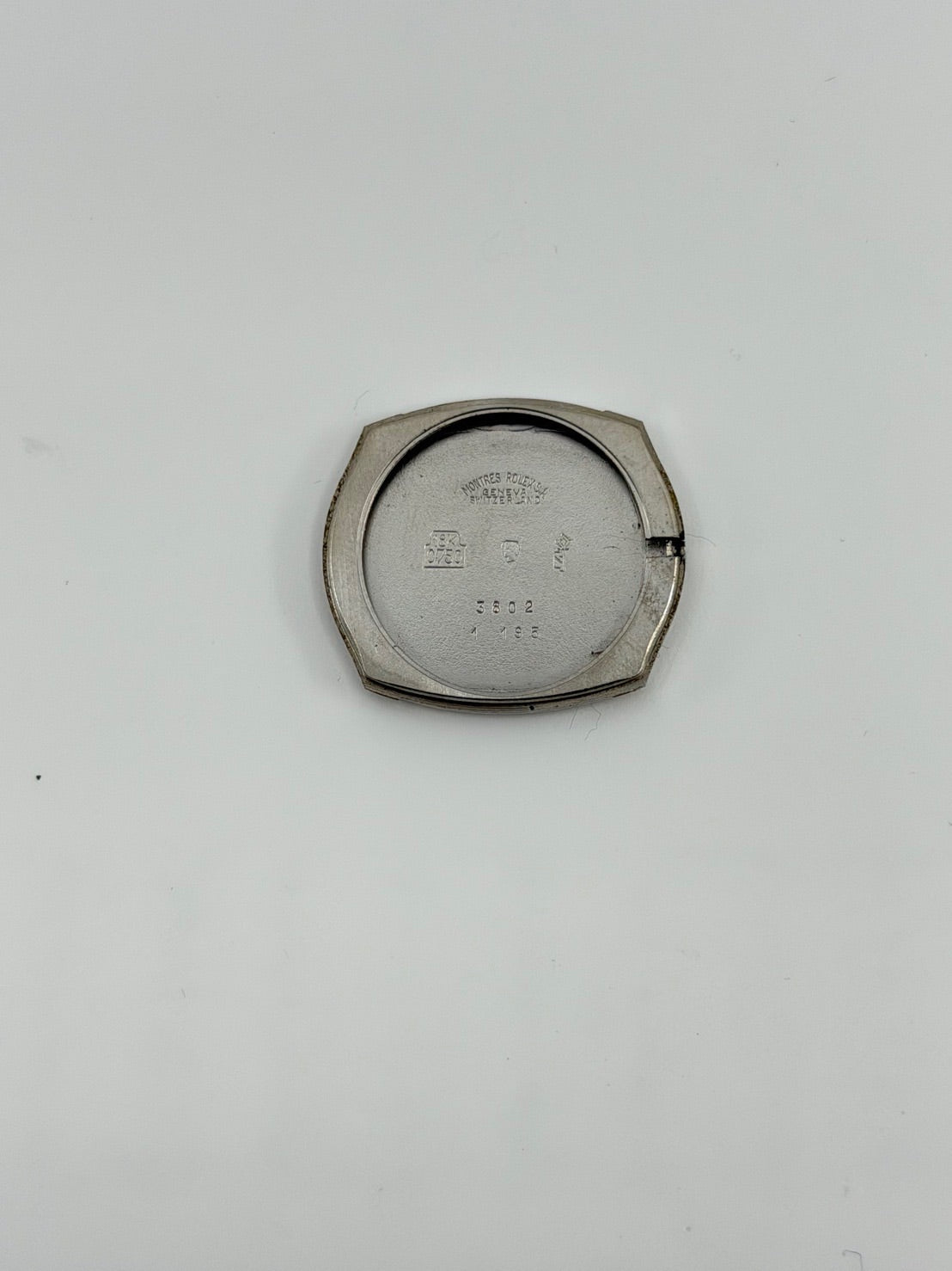 ロレックス チェリーニ 3802 手巻き Cal.1600 革 750WG 純正ピンバックル(SS) シルバー文字盤 30番台(1970年) オーバーホール済み