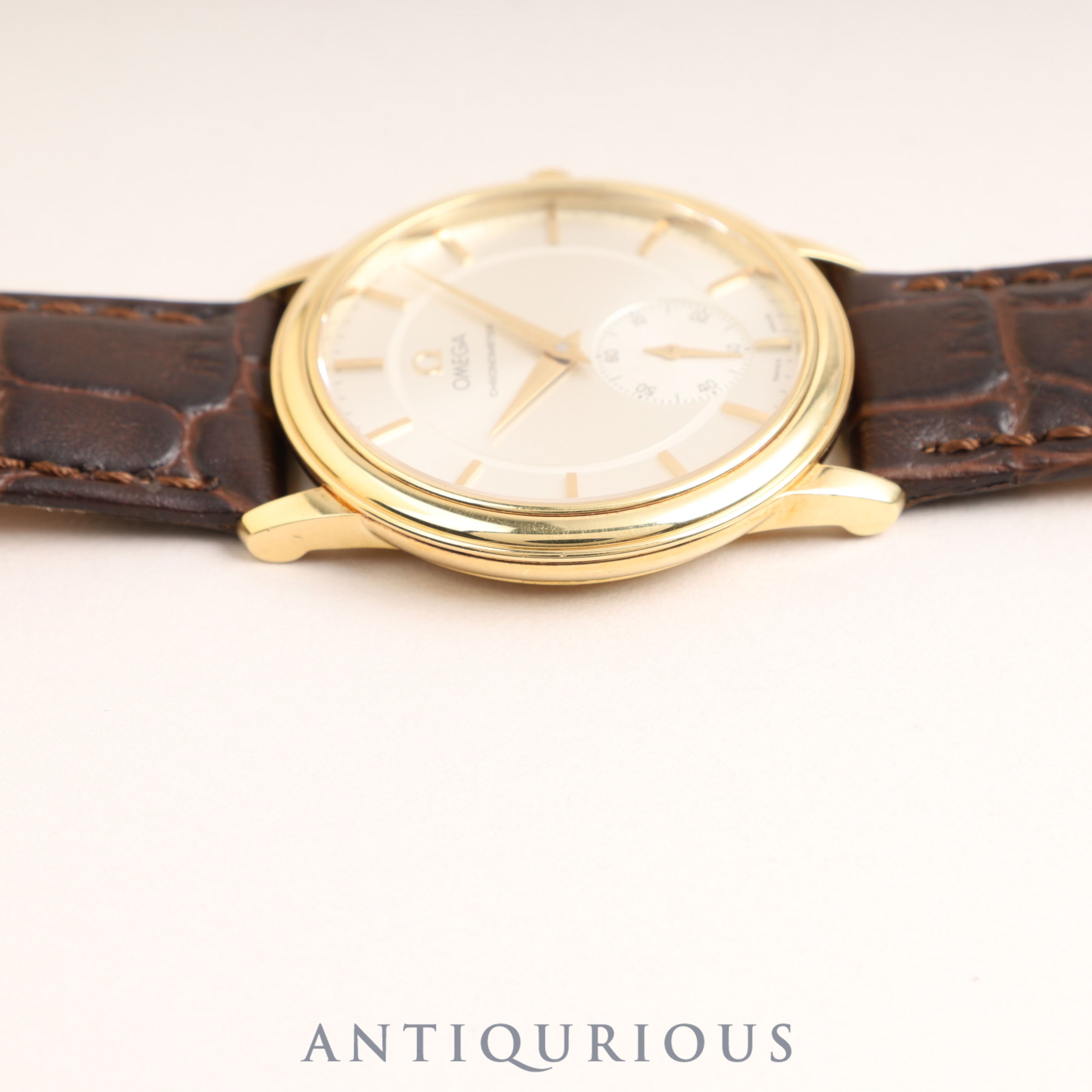 Omega De Ville Prestige 4620.31 Manual winding Cal.652 YG Leather Genuine buckle (GP) Silver dial 34mm