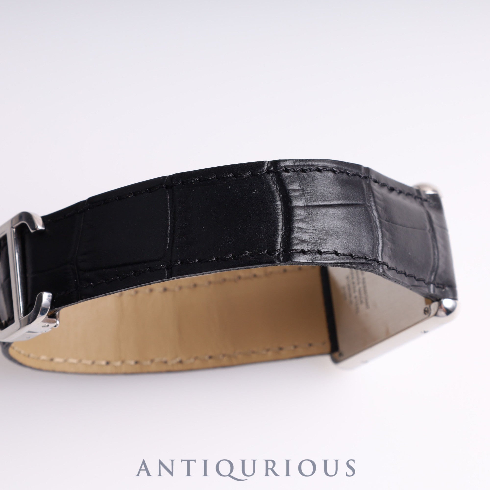 カルティエ タンクソロ LM クォーツ W5200014/3169 SS 革 純正Dバックル シルバー文字盤