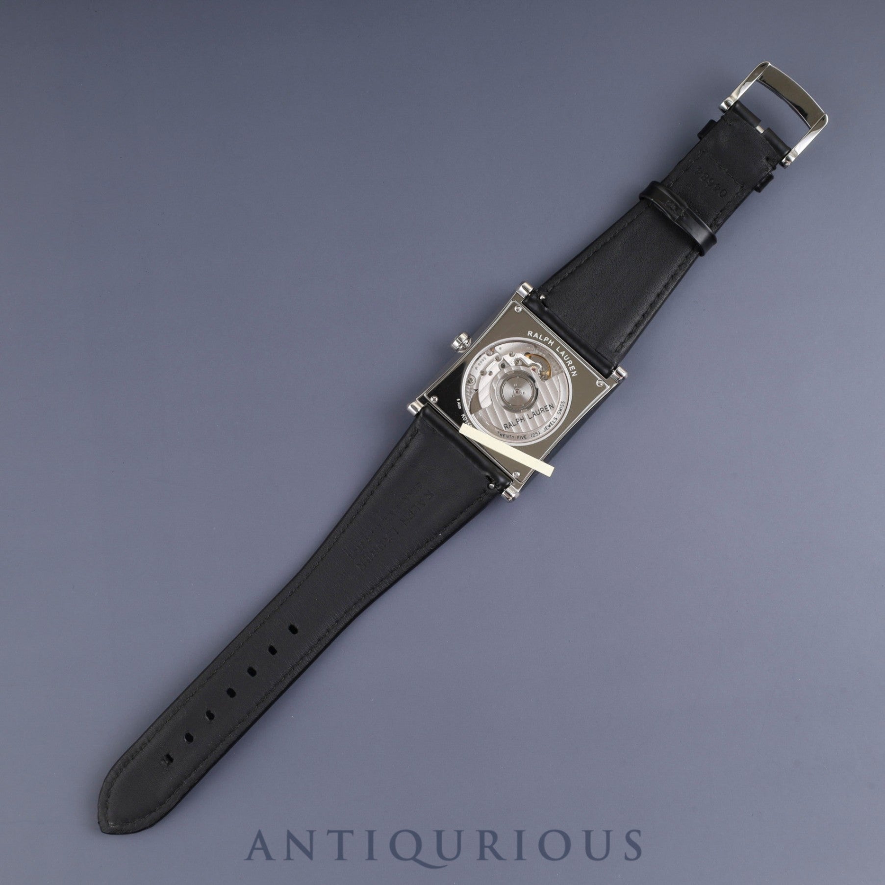 Ralph Lauren Slim Classic 867 K01500 Automatic Caliber RL300-1 Stainless Steel Leather Strap with Genuine Stainless Steel Buckle, Black Dial, Box, Warranty (2024) Overhauled