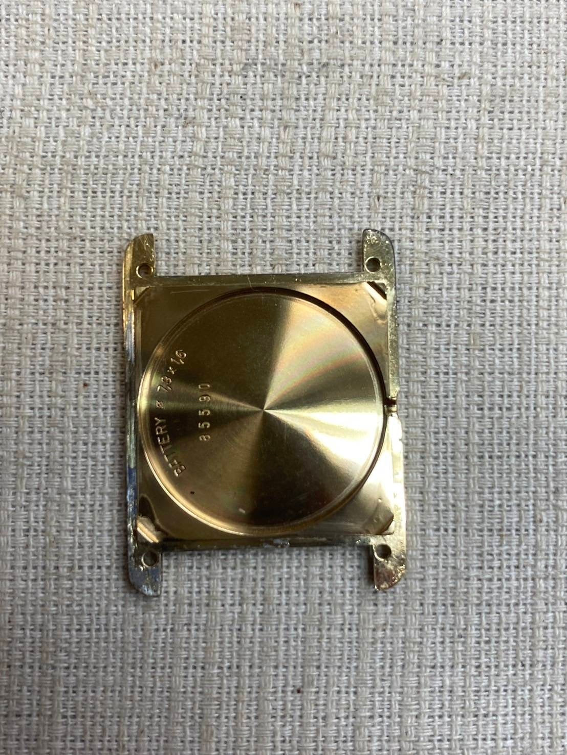 Cartier Must Tank LM QZ Cal.90 W1005654 / 590005 SV925 Leather Genuine Buckle (GP) Opalan Dial Box