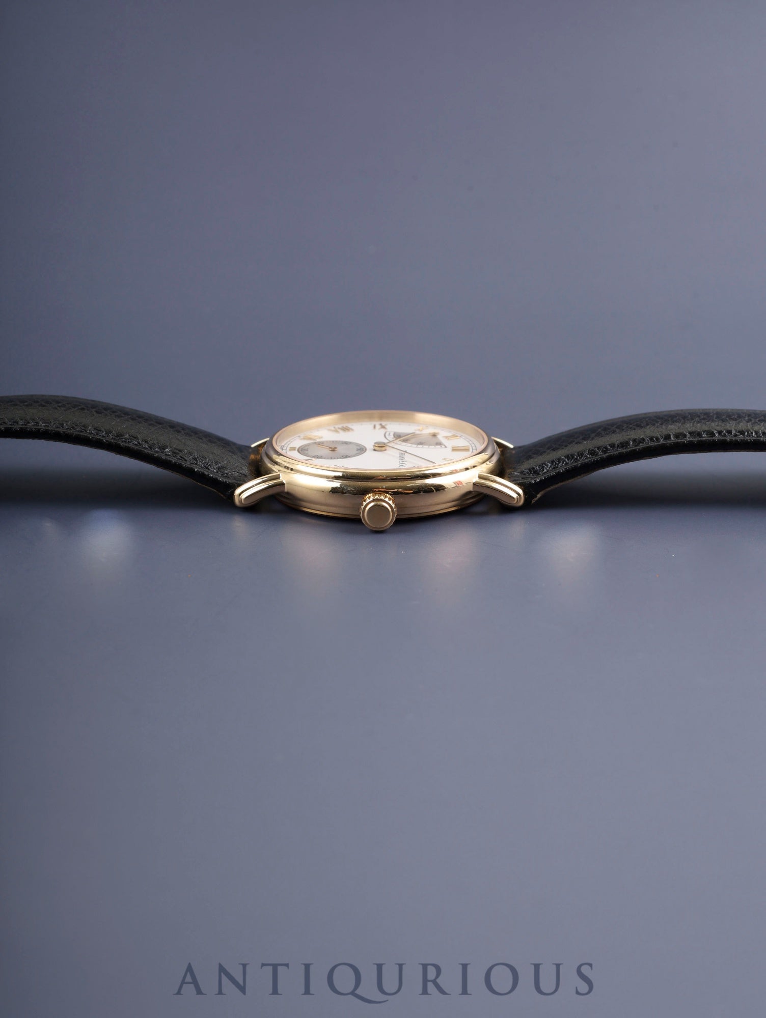 Tiffany Classic Power Reserve Small Seconds M263 Manual Winding Caliber ETA7001 18K Gold with Genuine Leather Strap and Genuine Buckle (GP) White Roman Dial Overhauled