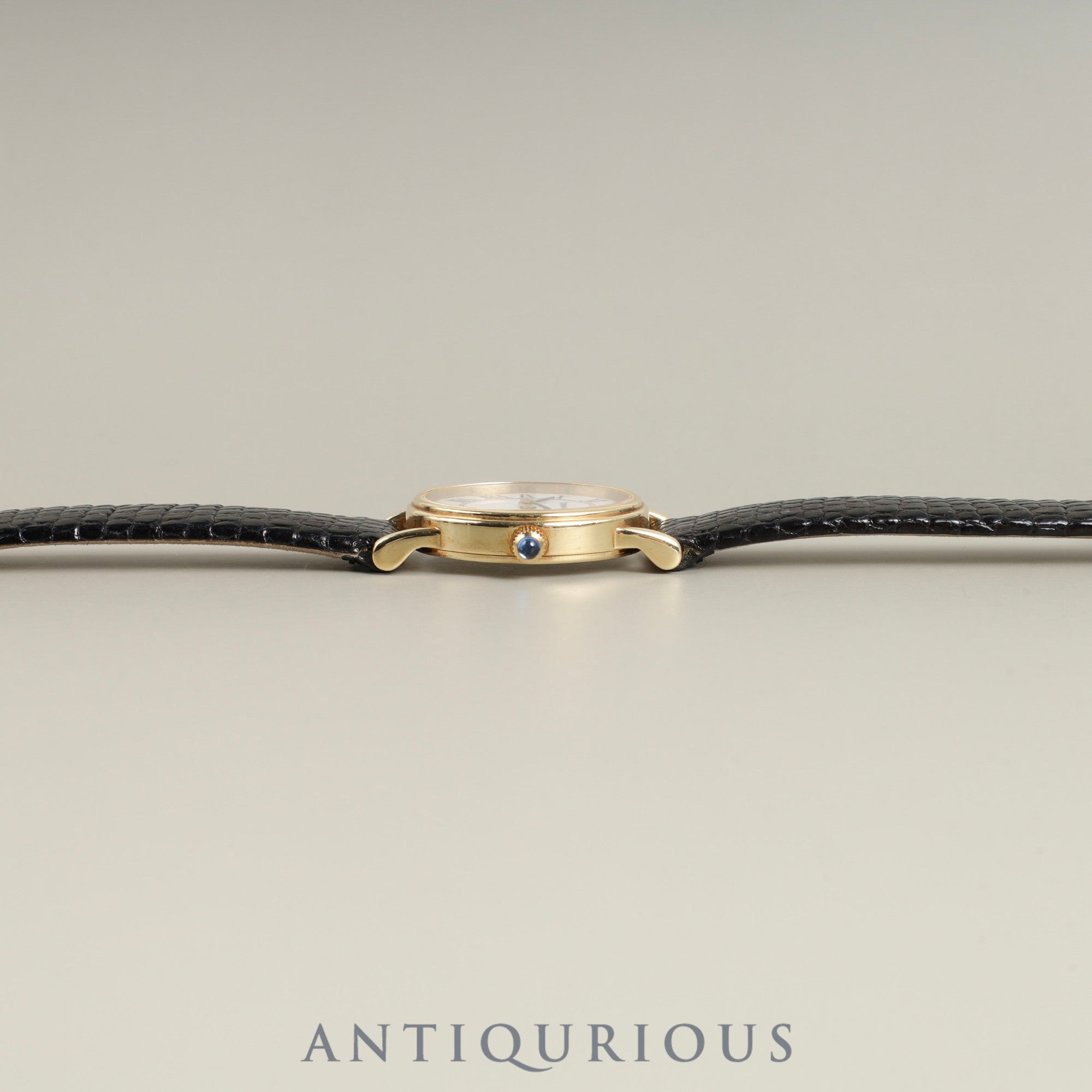 ティファニー オーバル クォーツ Cal.976.001 14K 純正革ベルト 純正尾錠(GP) ホワイトローマン文字盤 箱 オーバーホール済み