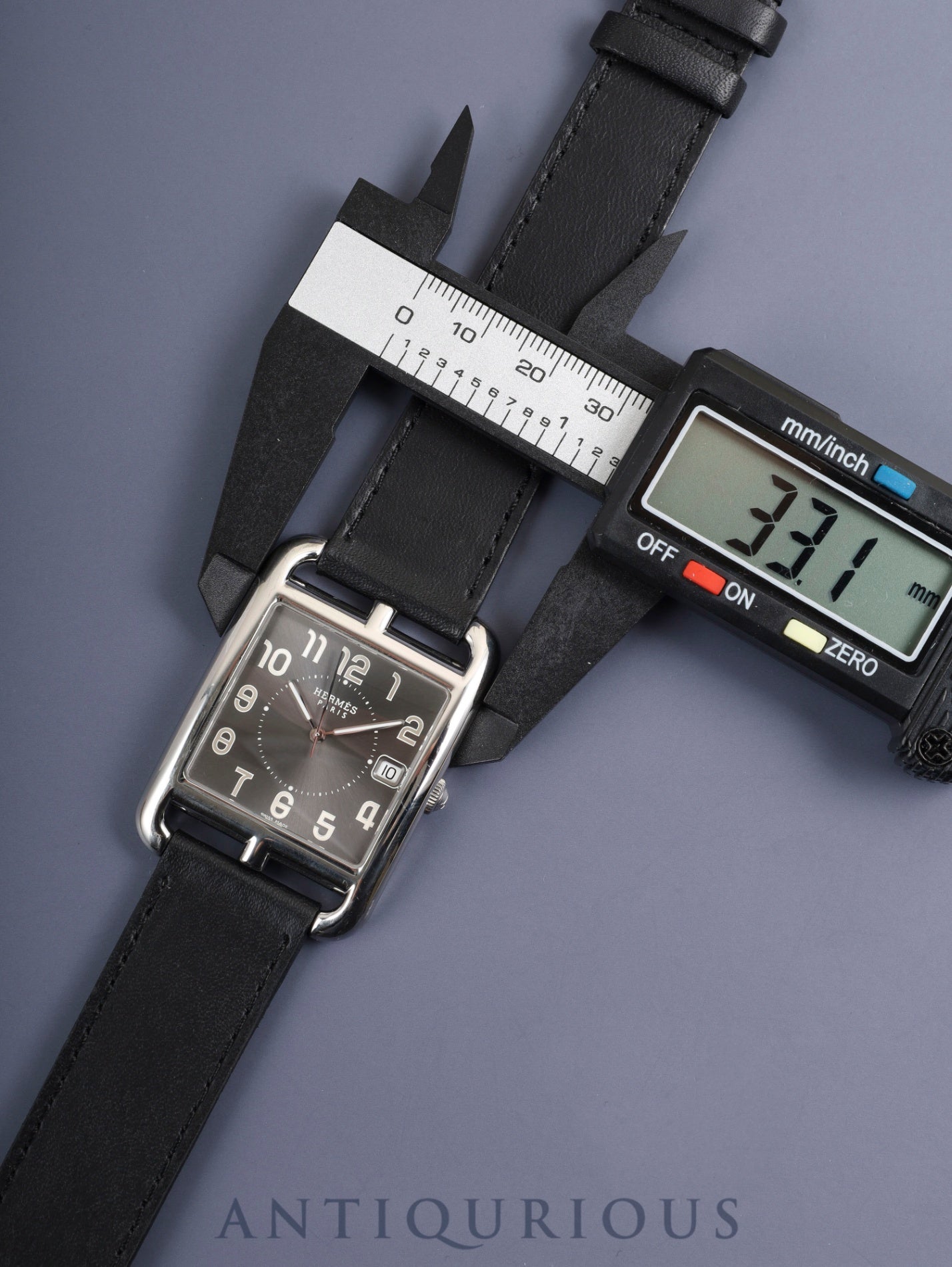 Hermès Cape Cod CC1.810 Quartz Movement, Stainless Steel Leather, Genuine Buckle (Stainless Steel), Gray Arabic Dial, Dust Bag, Overhauled