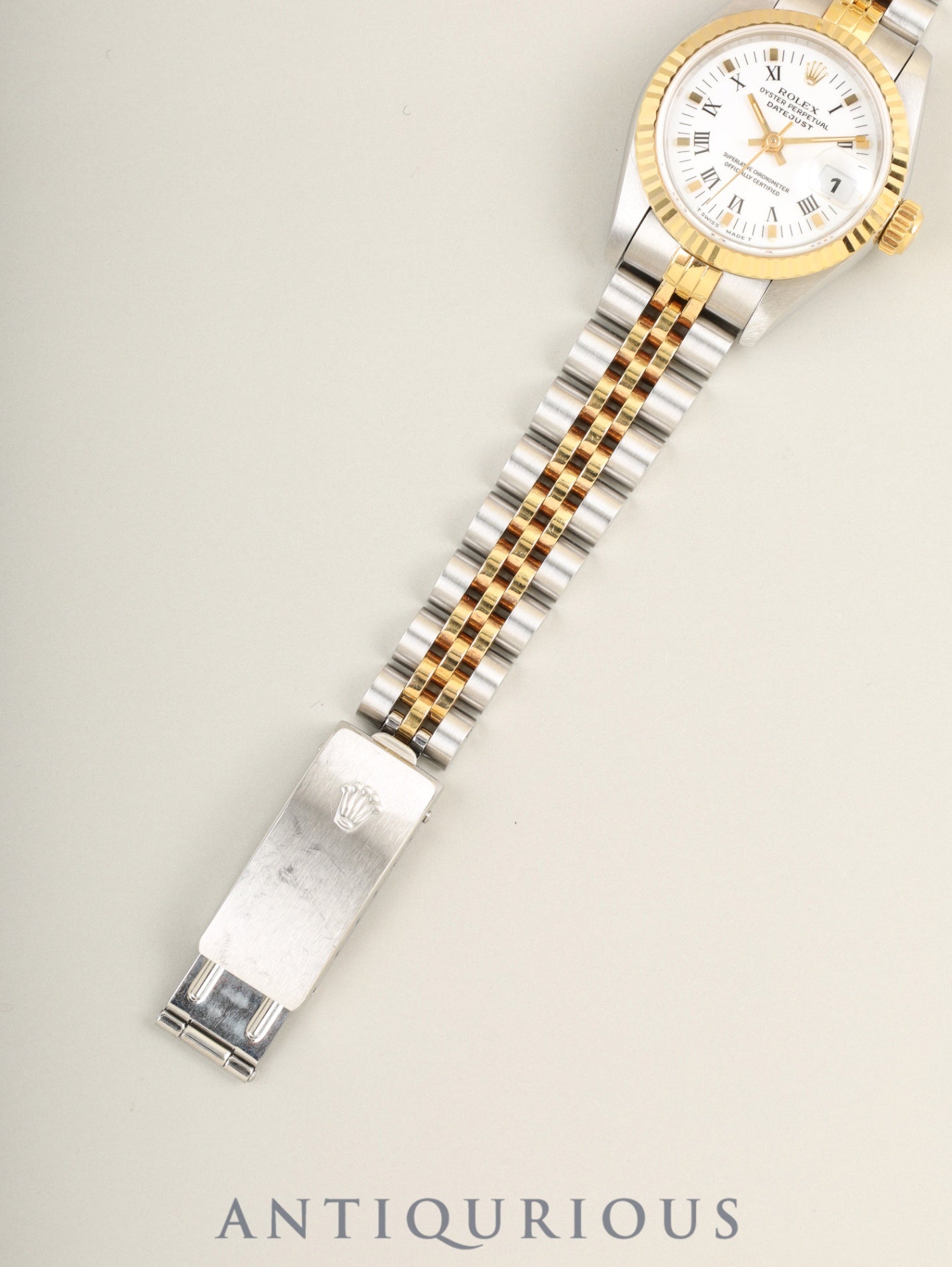 Rolex Datejust Lady 69173 Automatic Cal.2135 SS/YG SS/YG White Roman Dial S-serial (1993) Box, Warranty Card (1995 / Name written), Booklet, Overhauled