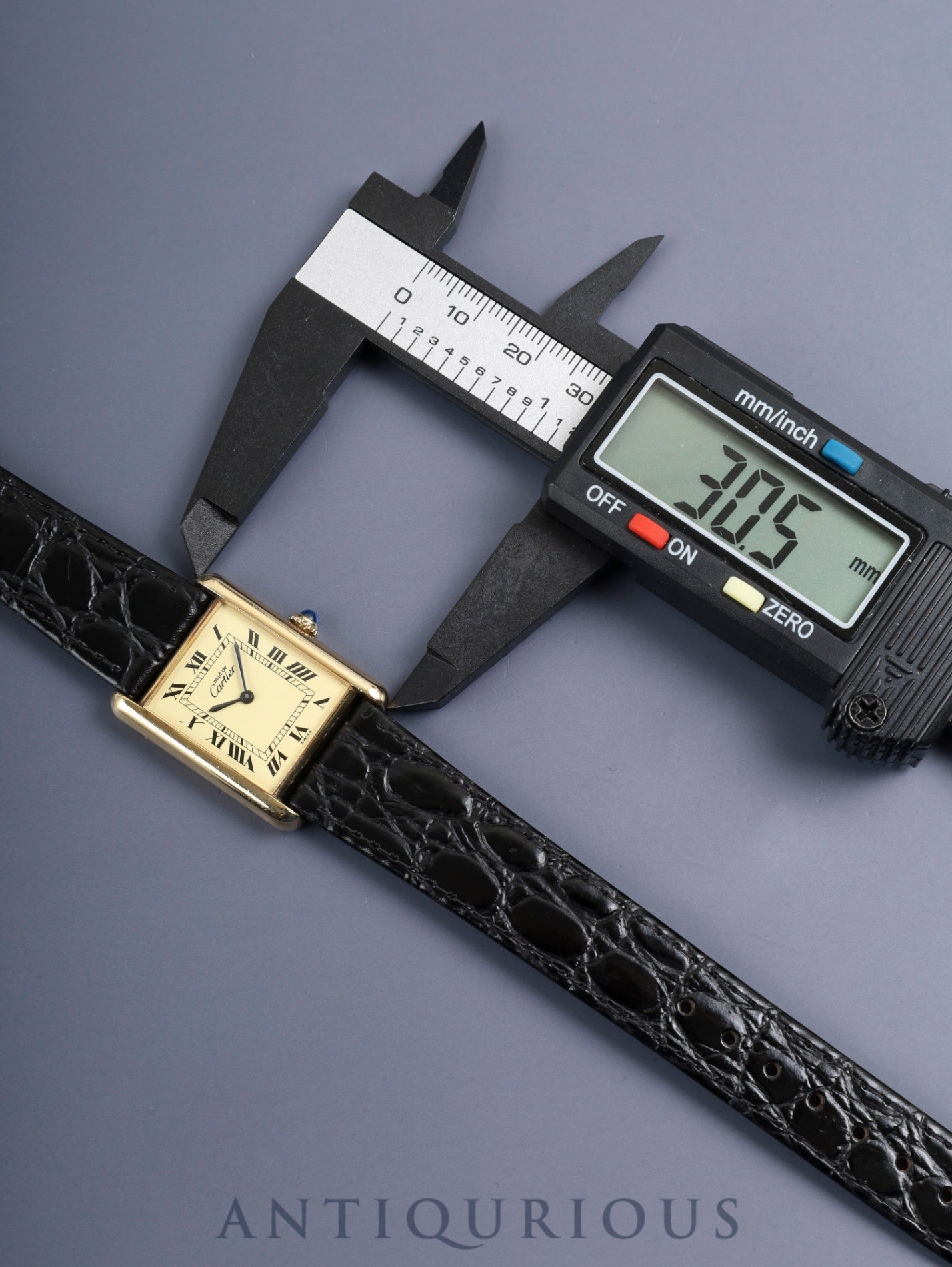 カルティエ マストタンク LM 手巻き Cal.78-1 SV925 革 純正ピンバックル(GP)アイボリーローマン文字盤(SWISS表記)オーバーホール済み