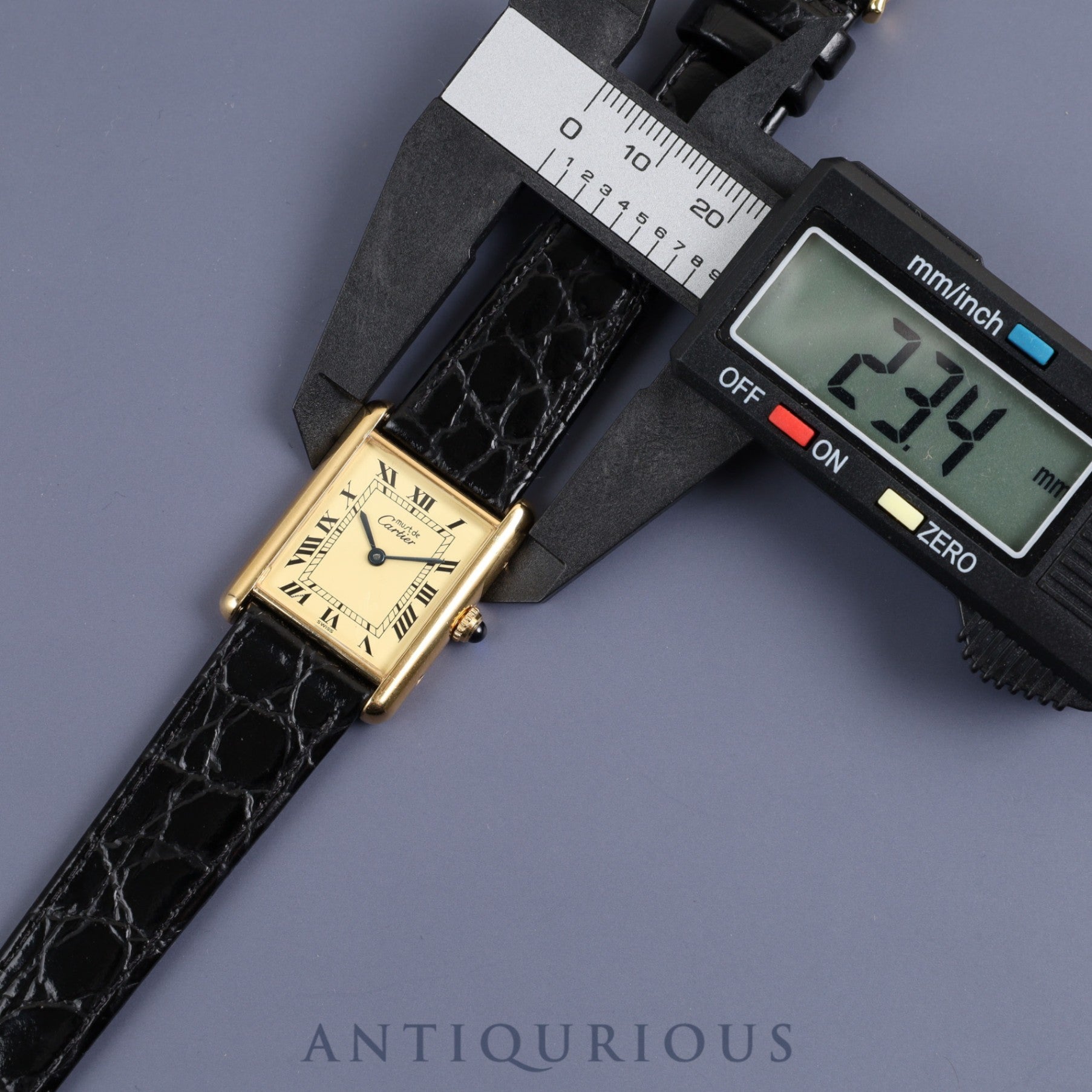 Cartier Must Tank LM 590005 Quartz Cal.069 SV925 Leather Ivory Dial Overhauled and Refurbishing