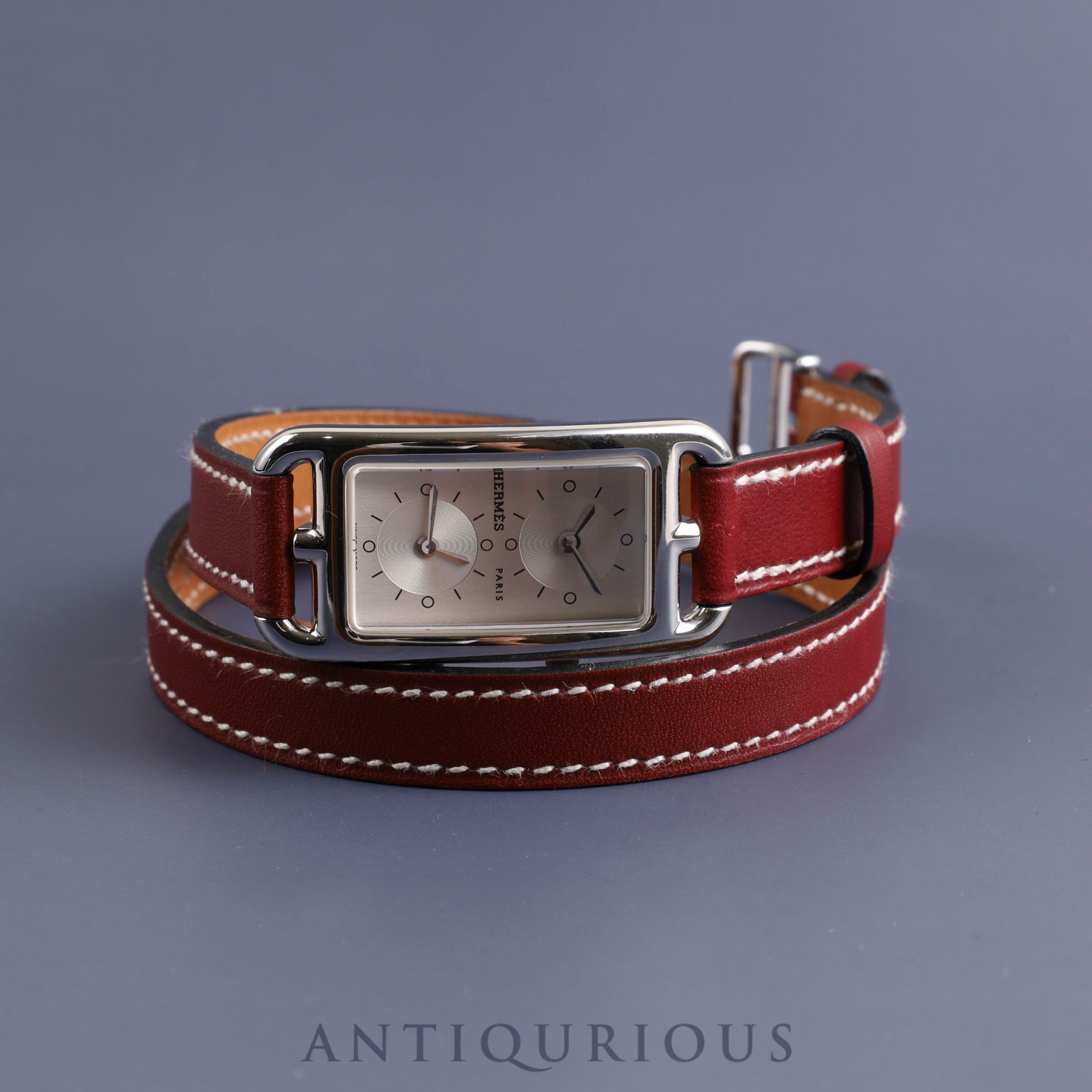 エルメス ケープコッド  ドゥゾーン CC3-210 クォーツ Cal.ETA E01001 SS 革 純正革ベルト 純正尾錠(SS)シルバー文字盤 2004年 オーバーホール済み