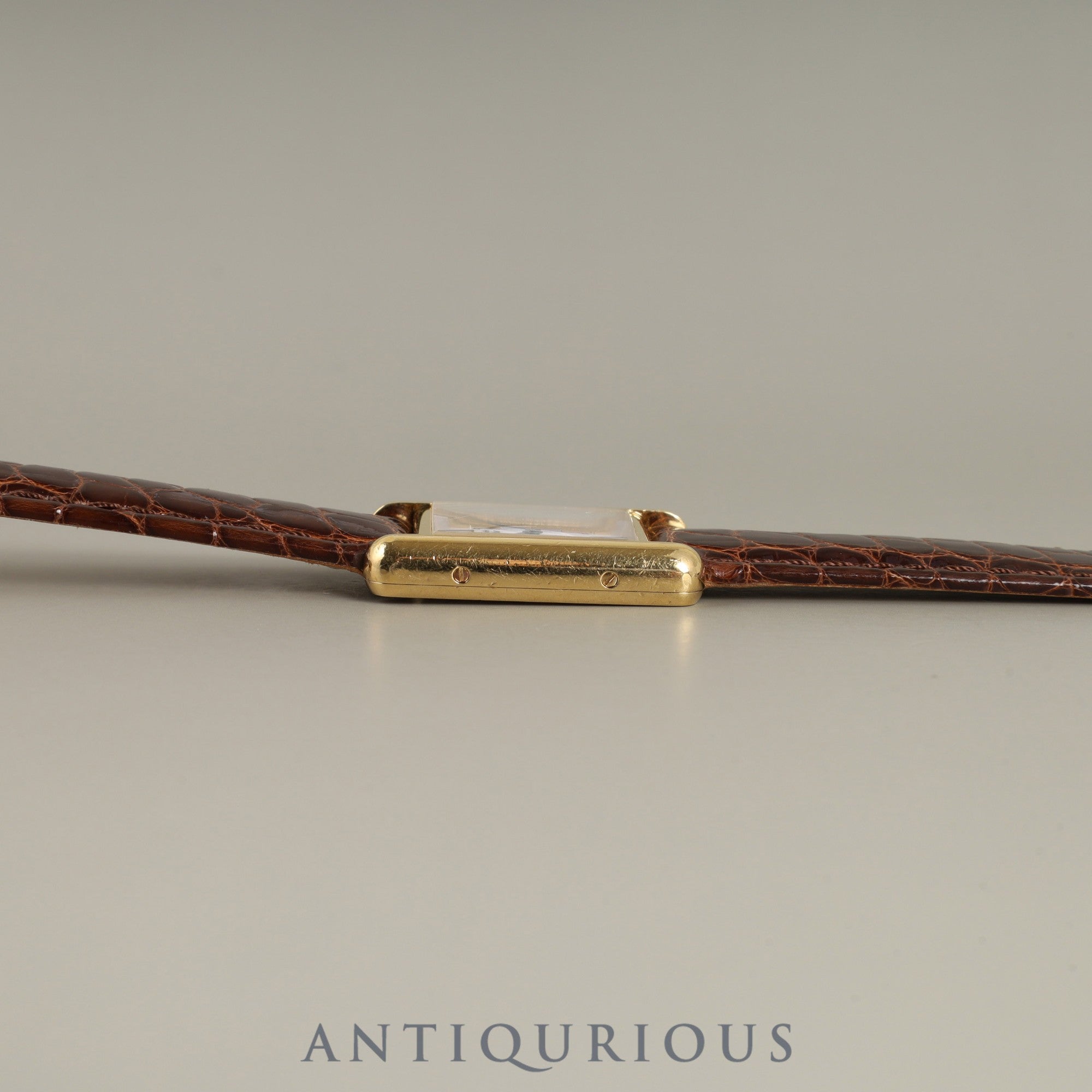 Cartier Must Tank SM 5057001, Quartz movement, SV925, Leather, Genuine D-buckle (GP), Side Trinity dial, circa 1982-circa 1995, Fully serviced at a Cartier boutique