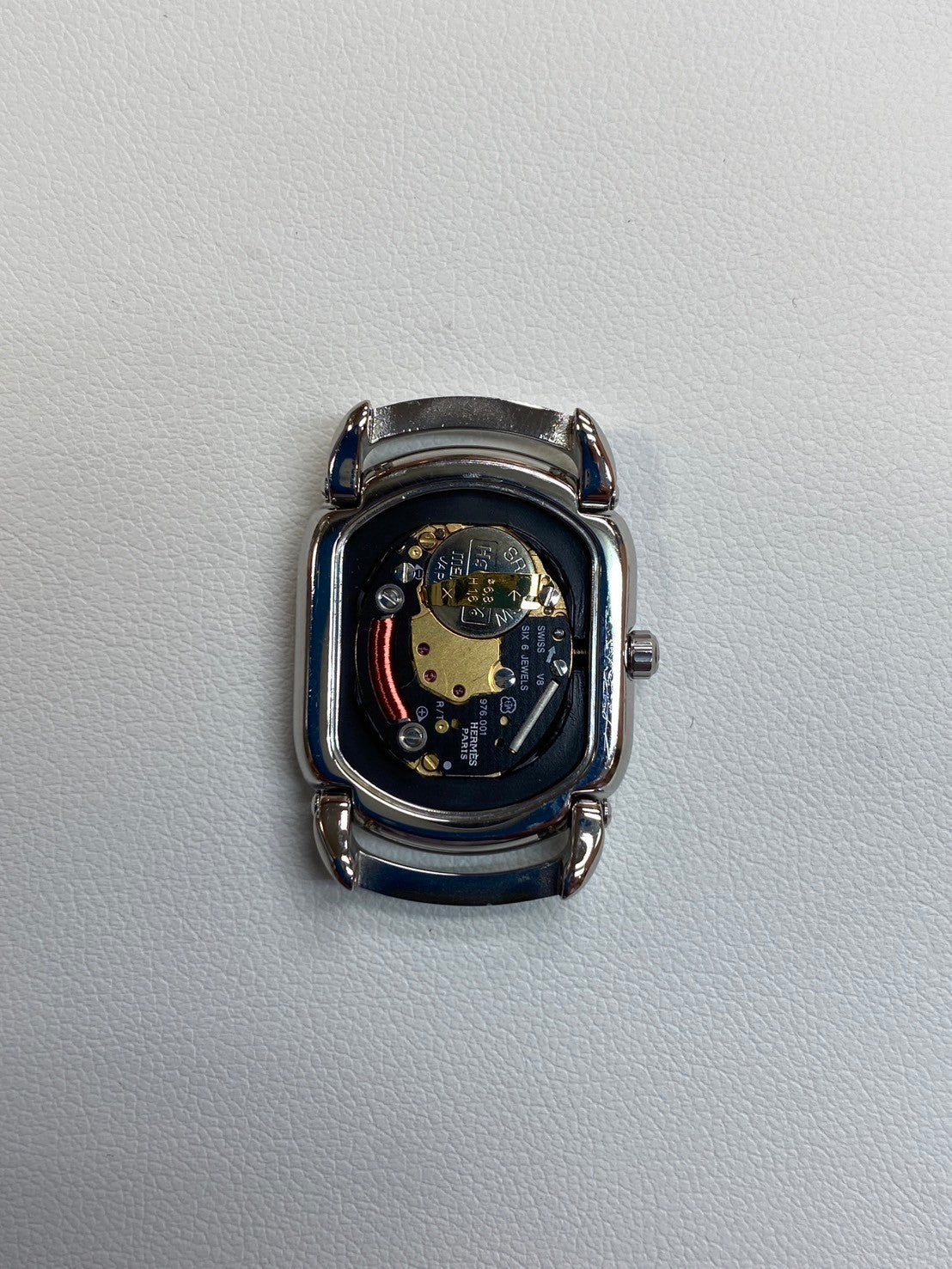 Hermes Rally RA1.210 Quartz Cal.976.001 SS Grey Dial Warranty (2005) Box Overhauled