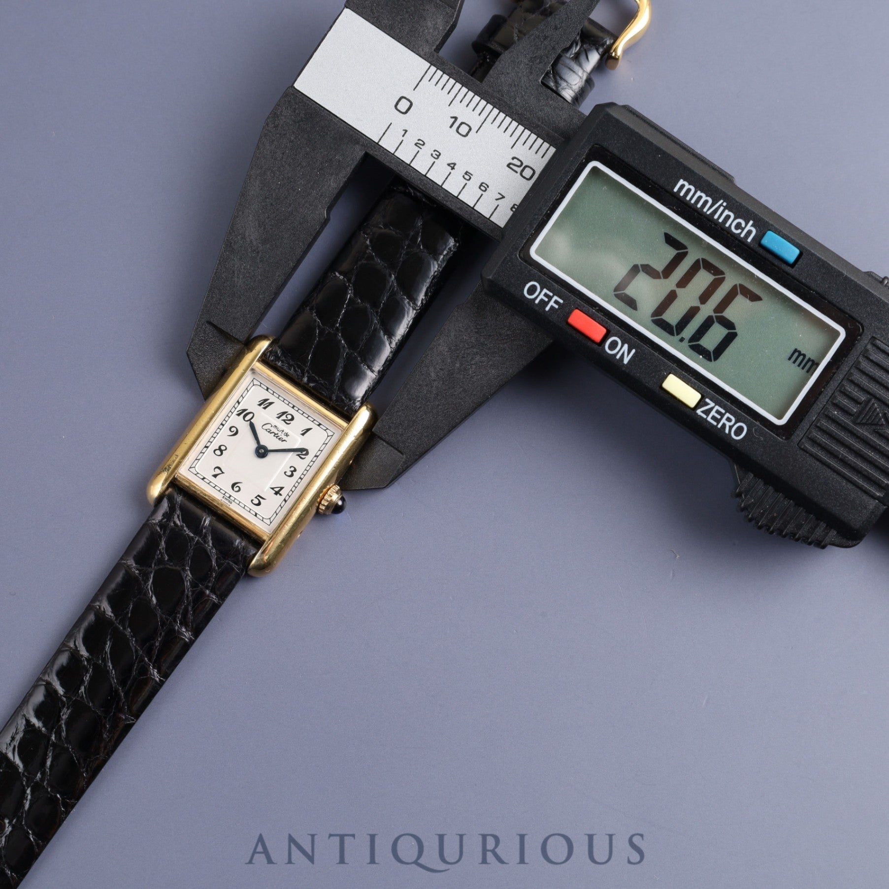 カルティエ マストタンク SM 5057001 クォーツ SV925 革 純正尾錠(GP) アラビア文字盤 カルティエブティックにてコンプリートサービス(フルメンテナンス)済み 新品仕上げ済み