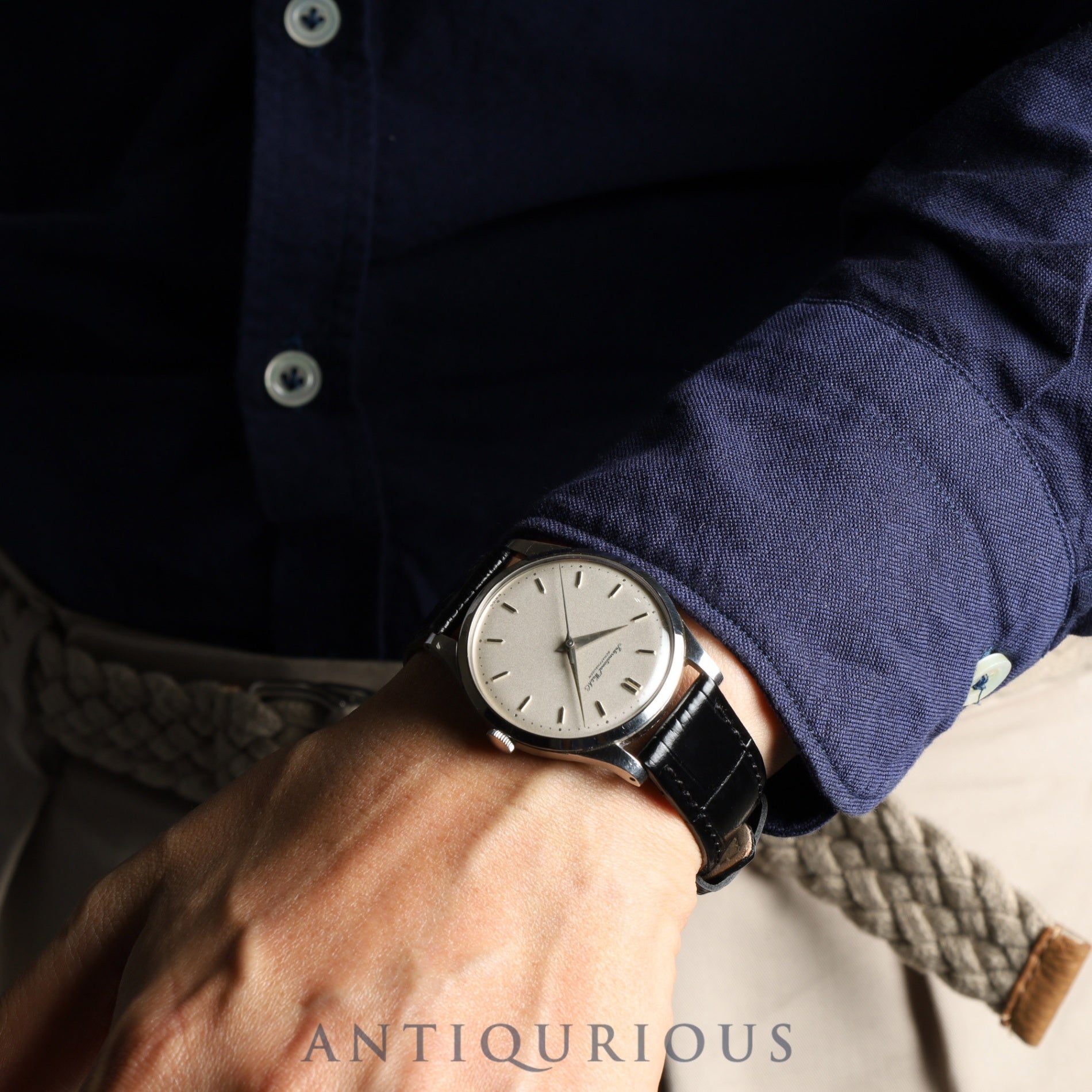 IWC オールドインター 手巻き Cal.C.89 SS 革 純正尾錠(SS) シルバー文字盤 オーバーホール済み アイダブリュシー