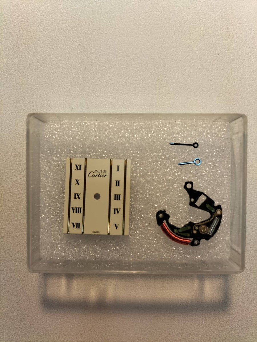 カルティエ マストタンク LM 590005 クォーツ Cal.90 SV925 革 純正ピンバックル(GP)ストレートローマン文字盤(SWISS表記) 箱 冊子 保証書(1989年)オーバーホール済み