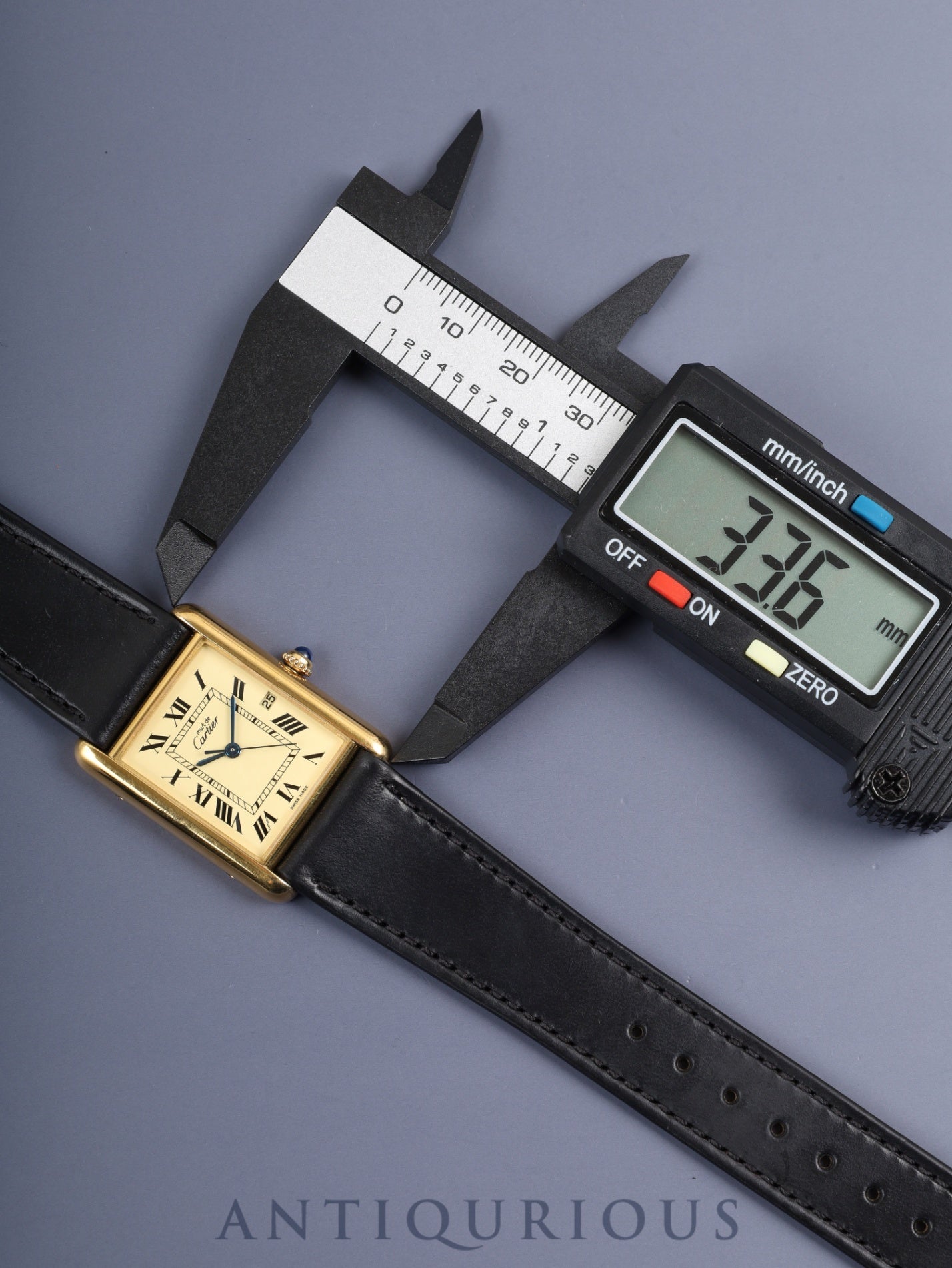 カルティエ マストタンク GM(XL) W1017454/2413 クォーツ Cal.687 SV925 革 純正Dバックル(GP)アイボリーローマン文字盤 オーバーホール済み