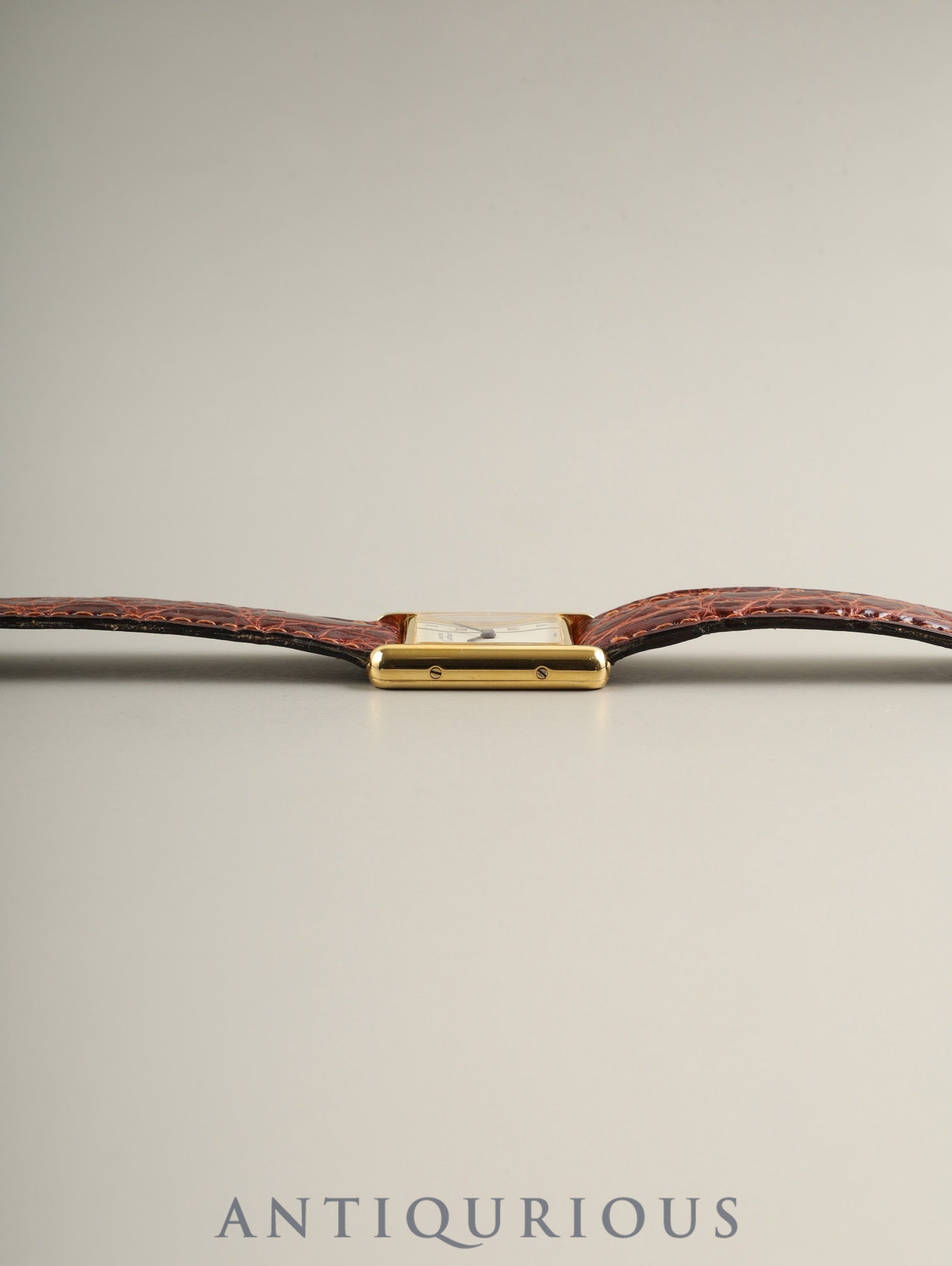 Cartier Must Tank SM W1003053 / 5057001 Quartz Cal.057 SV925 Genuine Leather Strap Genuine Pin Buckle (GP) Straight Roman Dial (SWISS marking) Box, Booklets, Warranty (1992) Overhauled, Polished