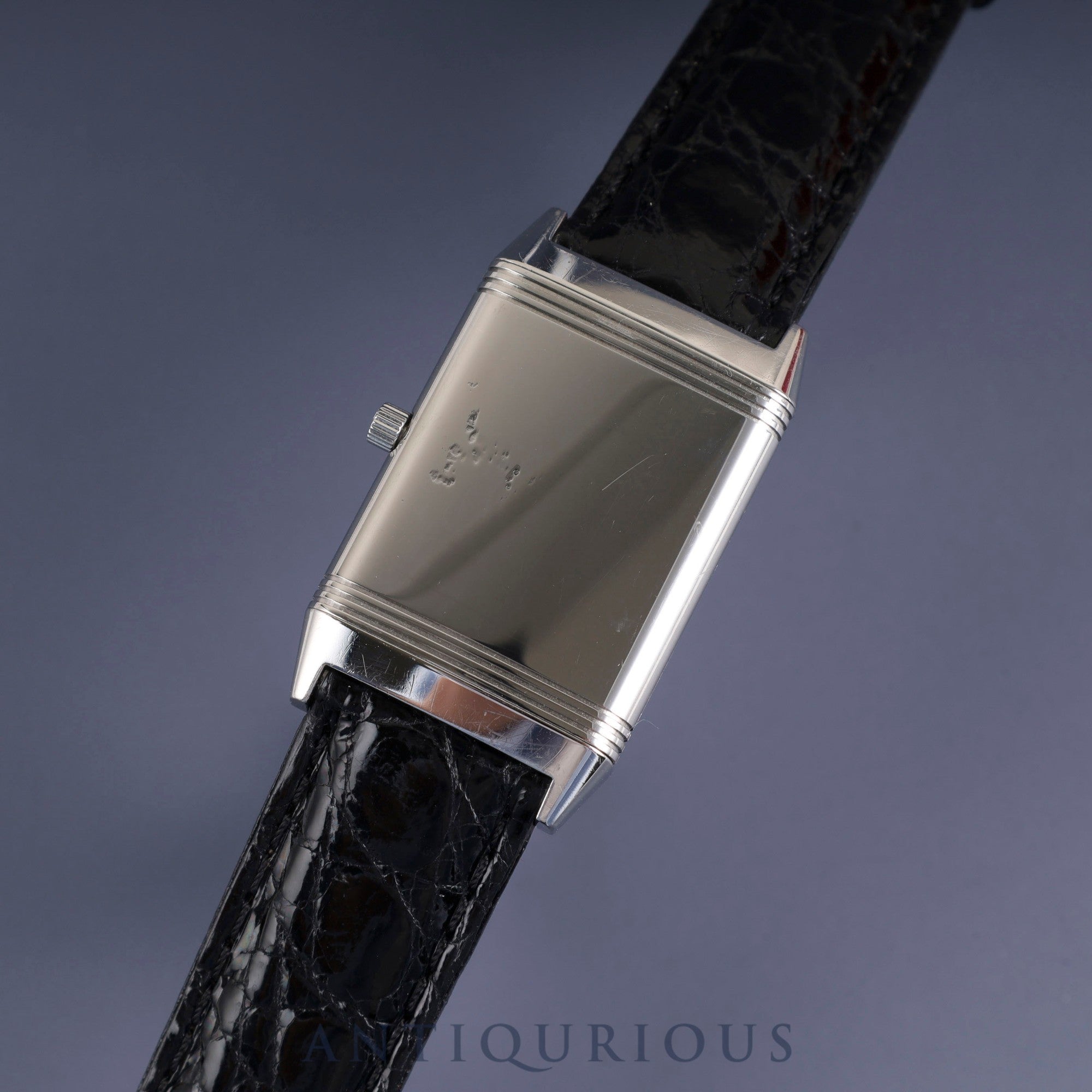 Jaeger-LeCoultre Reverso Classic 250.8.86 Manual Winding Caliber 846/1 Stainless Steel Leather Strap with Genuine Stainless Steel Buckle Silver Arabic Dial (Slight Scratches on Back) Overhauled