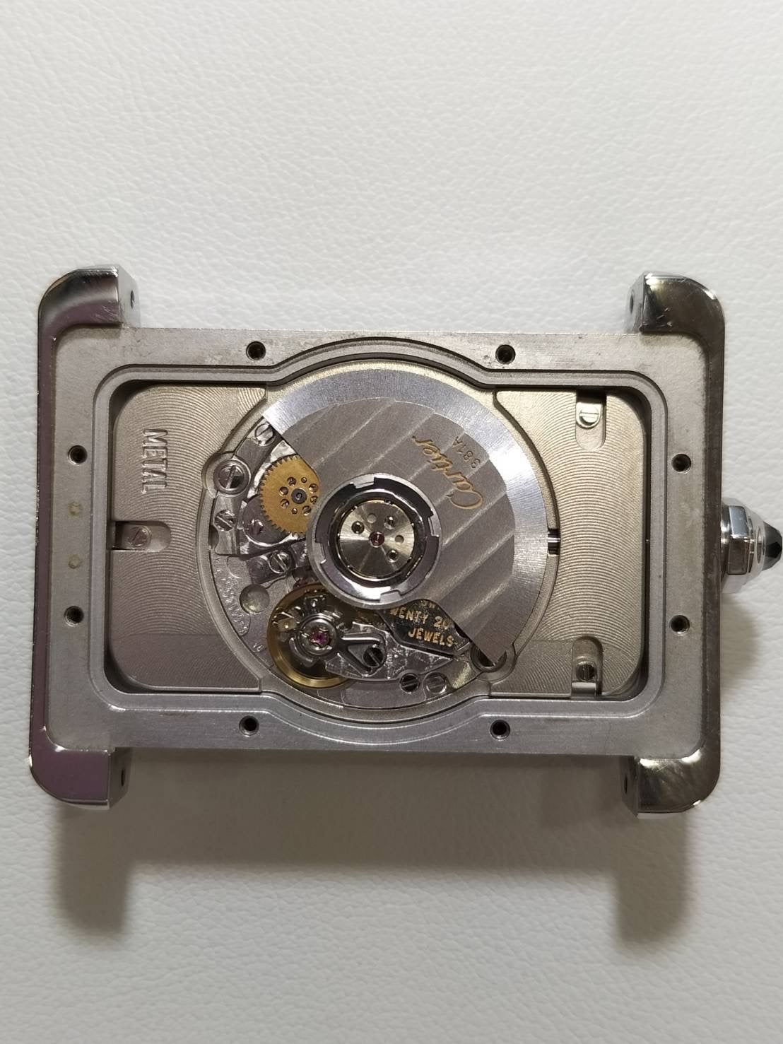 カルティエ タンク ディヴァン LM W6300755/2612 自動巻き Cal.381A SS 革 純正ピンバックル(SS)シルバーギョーシェ文字盤(SWISS MADE表記)純正レザーベルト付き オーバーホール済み