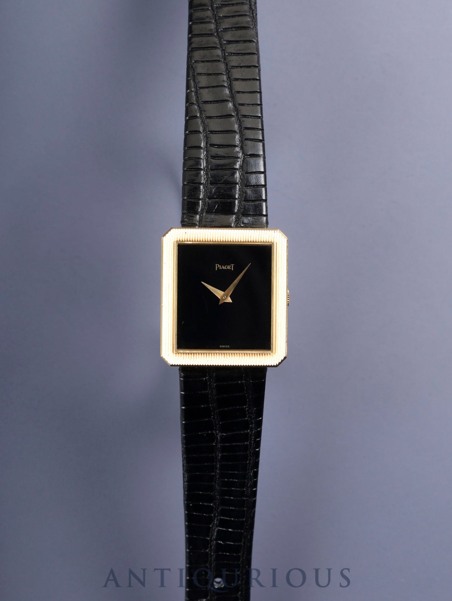 ピアジェ プロトコール 9154 手巻き Cal.9P 750YG 革 純正尾錠(750YG)ブラック文字盤 オーバーホール済み