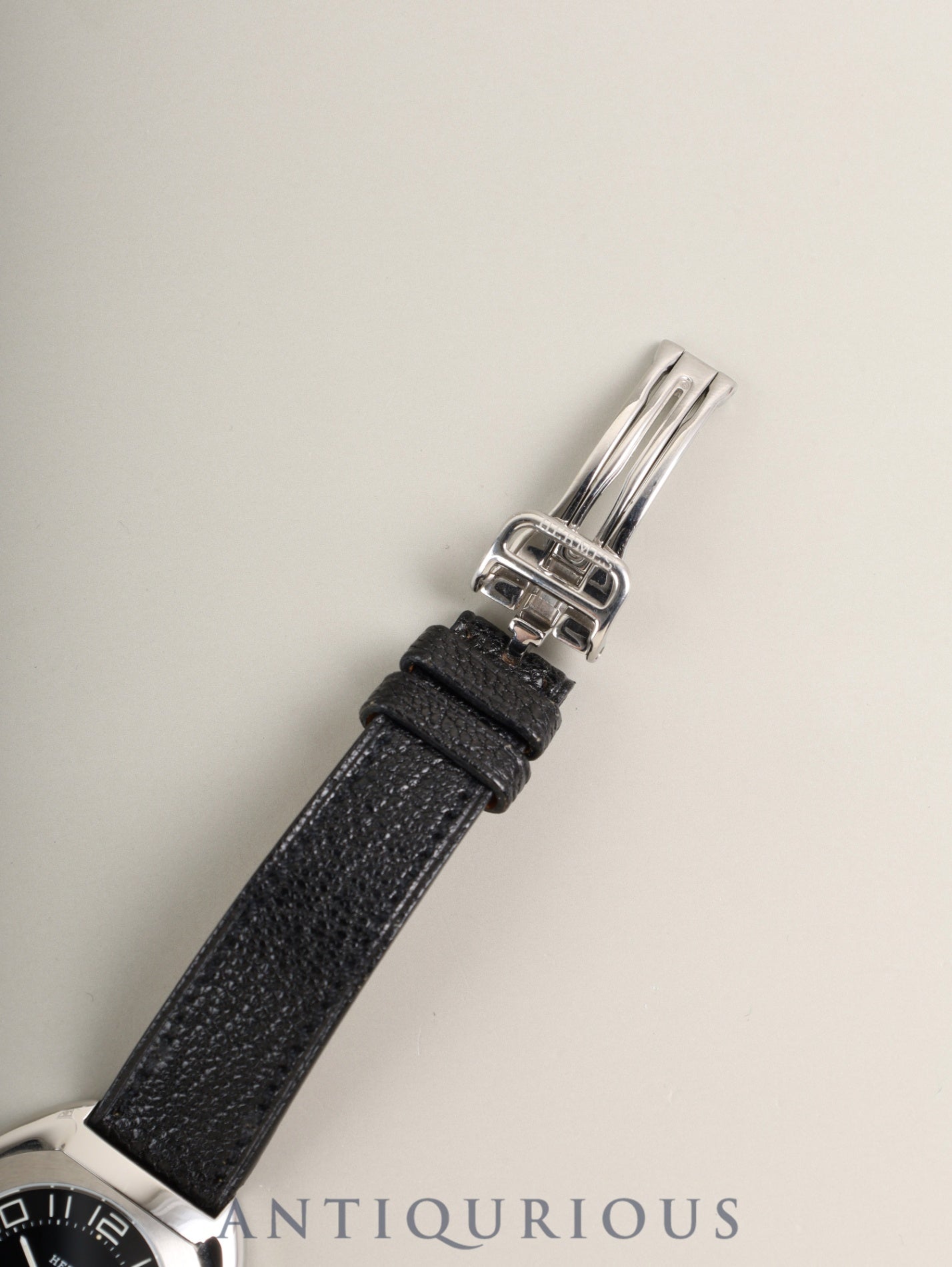 エルメス エスパス ES1.210 クォーツ Cal.989.431 SS 純正レザーベルト(□D刻印:2000年)純正バックル(SS)ブラック文字盤 箱 冊子 保証書(2000年) オーバーホール済み