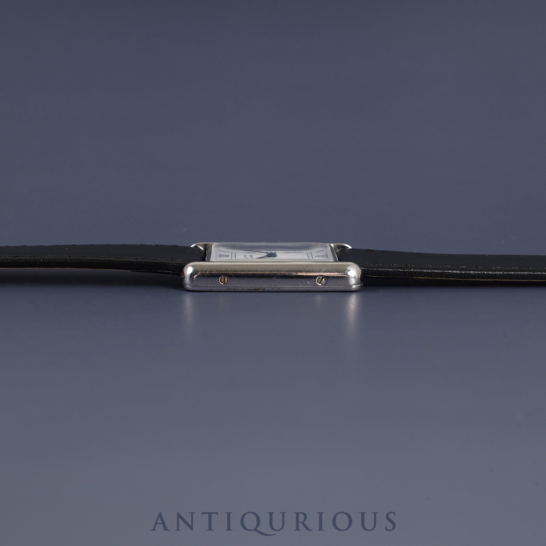 カルティエ マストタンク LM 690006 クォーツ Cal.81 SV925 革 純正尾錠(SS)ホワイトローマン文字盤 オーバーホール済み