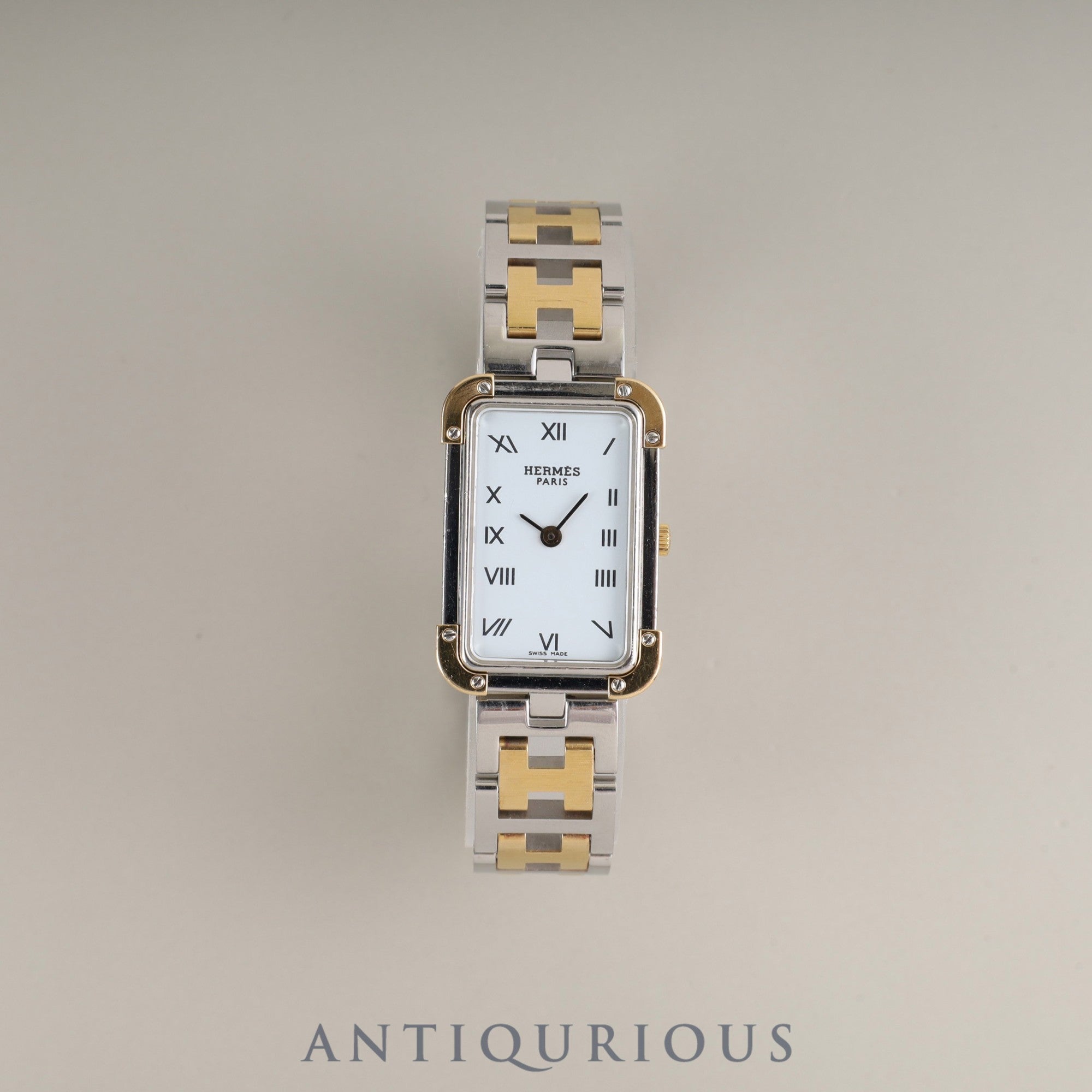 Hermès Cloajour CR1.220 Quartz Cal.976.001 SS/GP SS/GP White Dial Overhauled