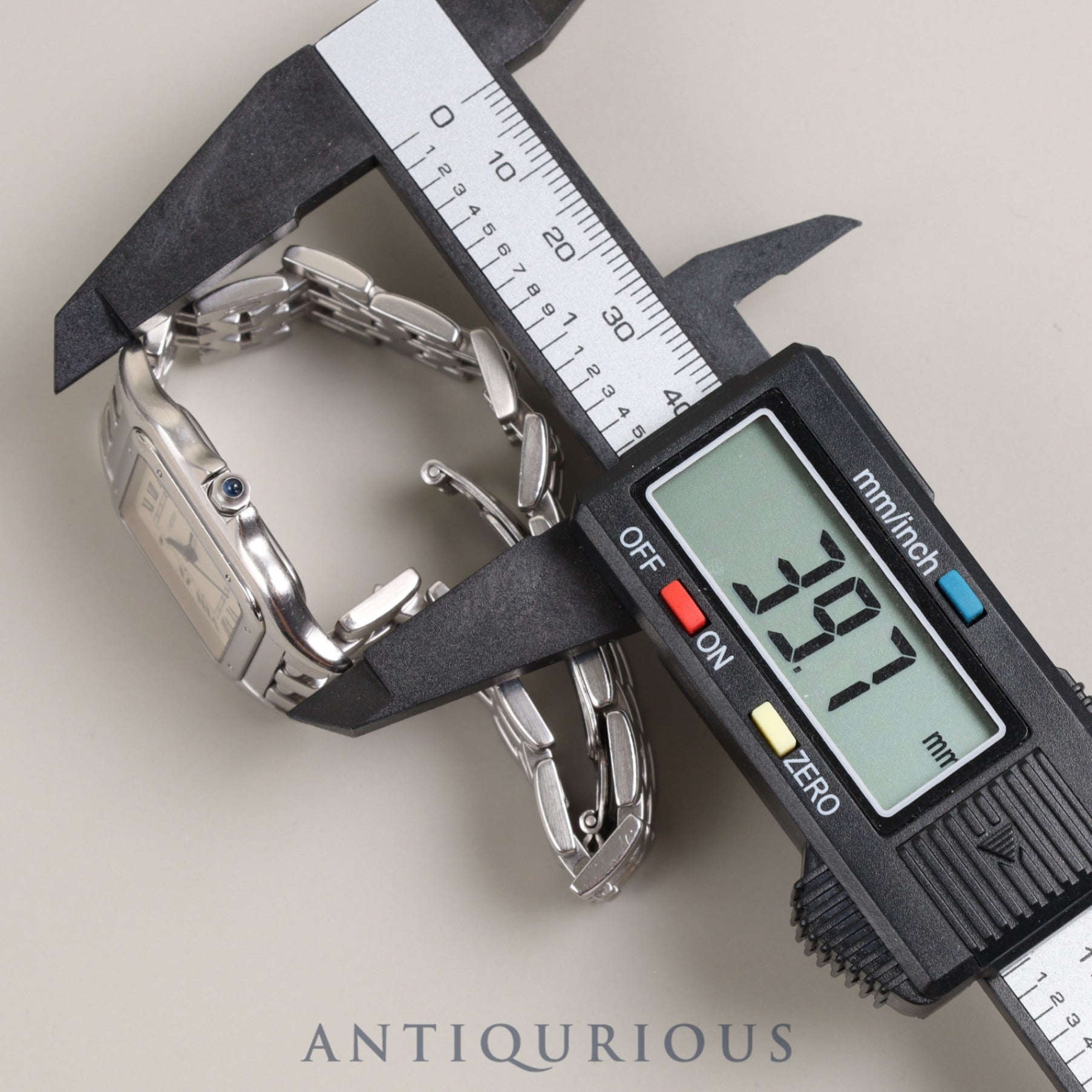 カルティエ パンテール LM W25032P5 / 1300 クォーツ Cal.87 SS SS アイボリー文字盤 箱 冊子 オーバーホール済み