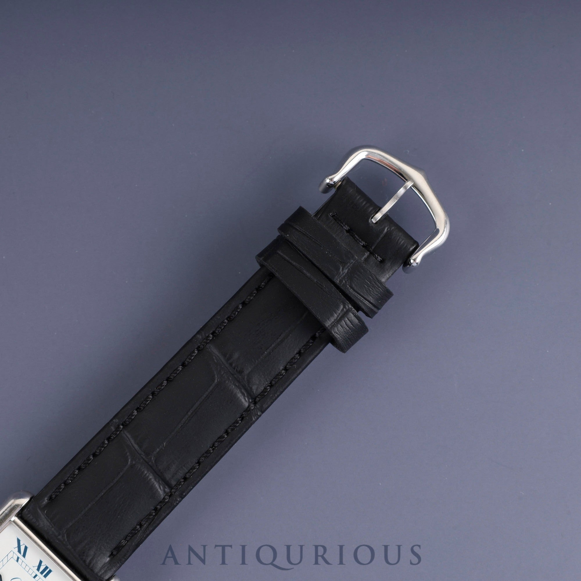 Cartier Must Tank LM 681006 Quartz Cal.81 SV925 Leather Genuine Buckle (SS) White Roman Dial Overhauled
