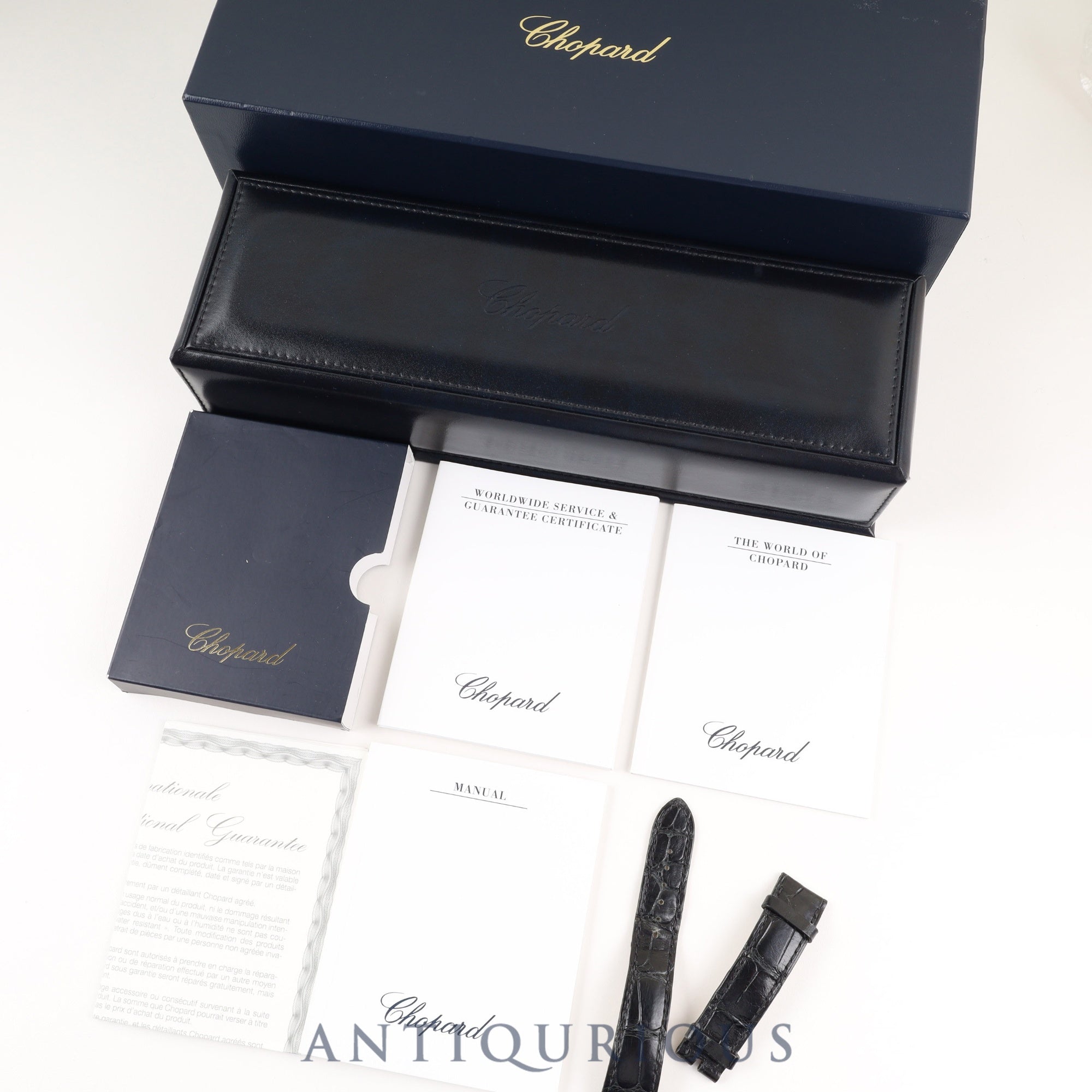 ショパール クラシック 163154/987 手巻き Au750 革 純正尾錠(GP) ホワイト文字盤 箱 冊子 保証書(2012年)オーバーホール済み