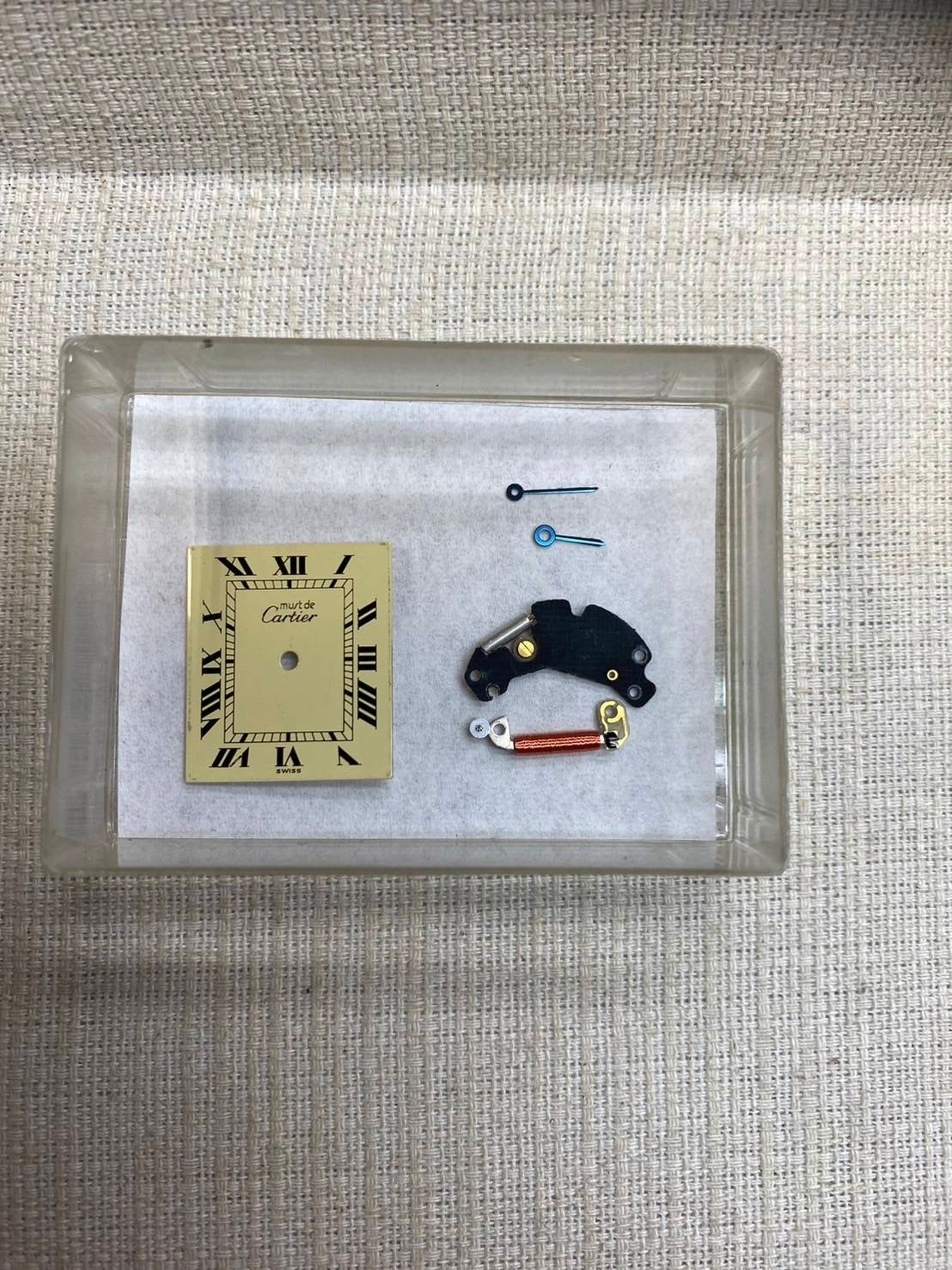 Cartier Must Tank LM 6 81006 Quartz Cal.81 SV925 Leather Genuine Buckle (GP) Ivory Roman Dial Overhauled