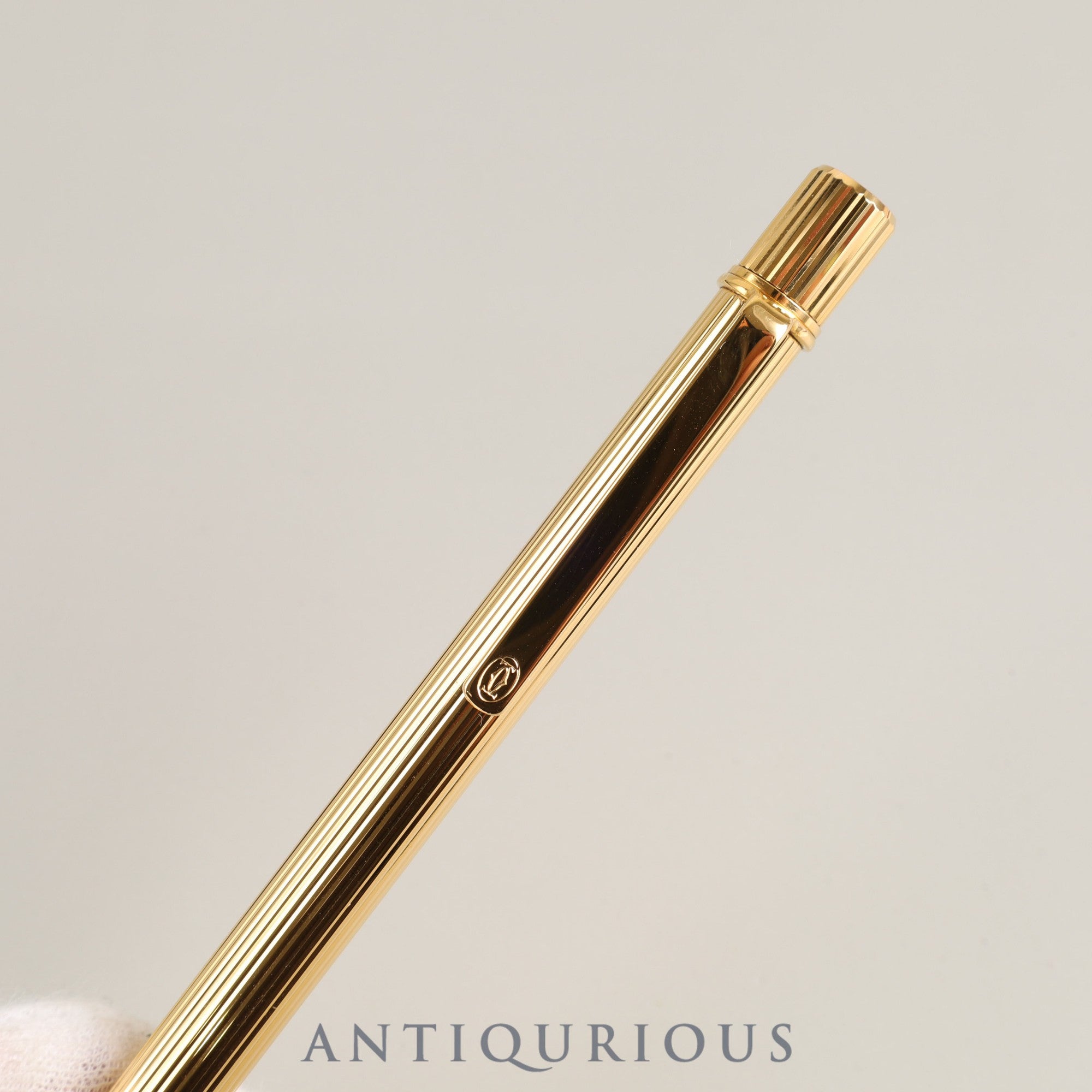 Cartier Trinity Ballpoint Pen GP Twist Type Blue Ink Box *Refill replaced with new one by Cartier