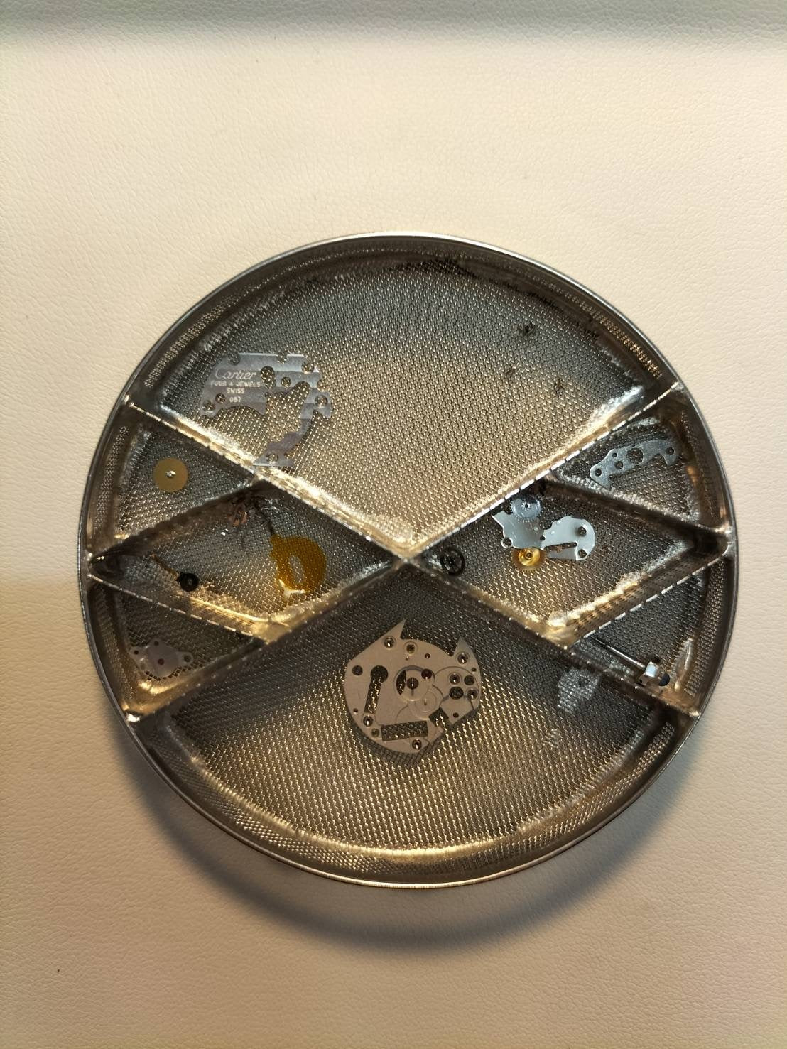 カルティエ タンクフランセーズ SM W51034Q3 / 2384 クォーツ Cal.057 SS SS ブルーシェル文字盤 オーバーホール済み