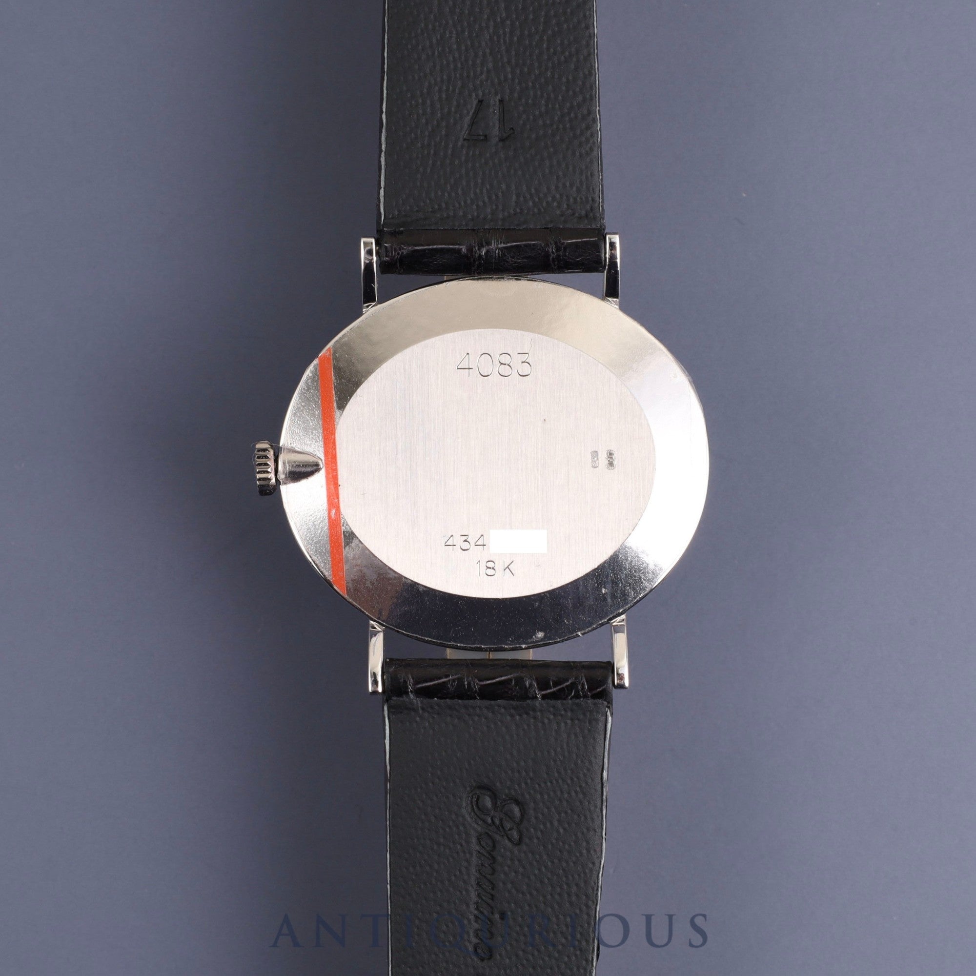 Rolex Cellini 4083 Manual winding Cal.1601 750 Leather Genuine buckle (SS) Blue gradient dial No. 43 (1975) Overhauled