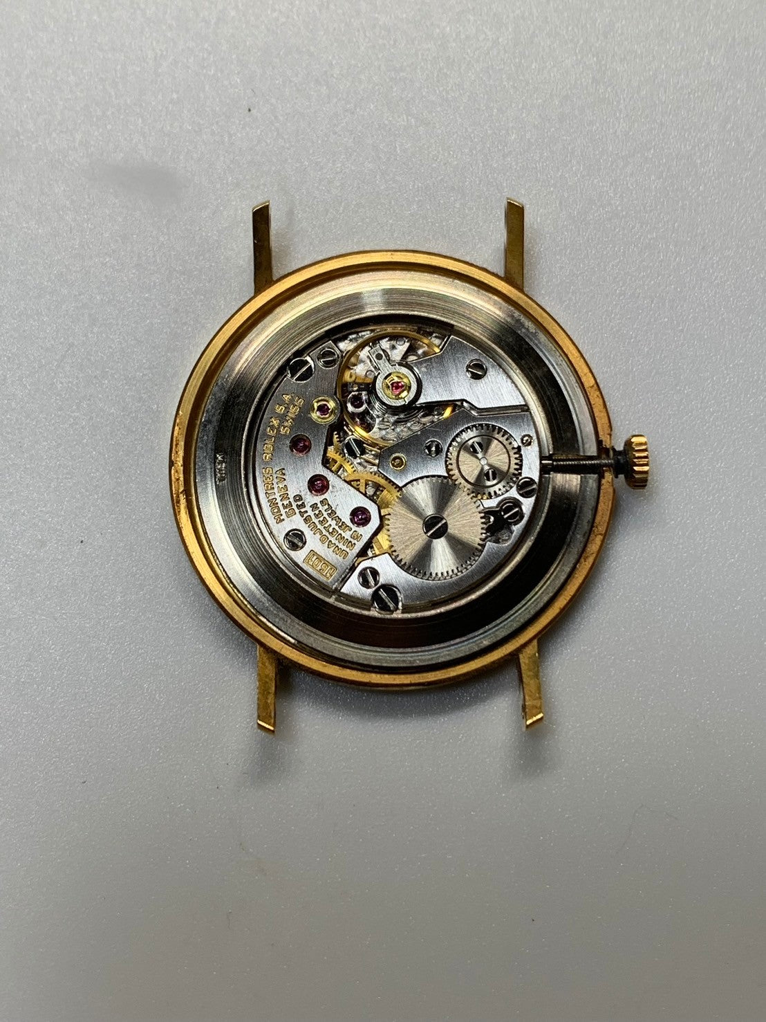 ロレックス チェリーニ 4112/8 手巻き Cal.1601 750YG 純正革ベルト 純正ピンバックル(750YG )シャンパン文字盤(SWISS表記) 97番台(1987年)オーバーホール済み