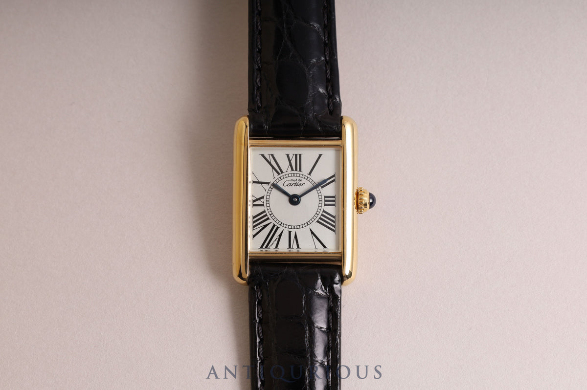 Cartier Must Tank SM QZ Opalan Dial D Buckle 5057001 Newly Refurbished