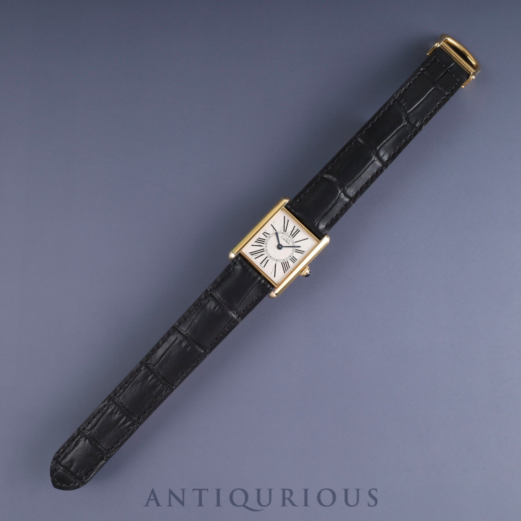 カルティエ マストタンク LM W1005654 / 1615 クォーツ Cal.90 SV925 革 純正Dバックル(GP) オパラン文字盤 1996年頃〜1998年頃 オーバーホール済み