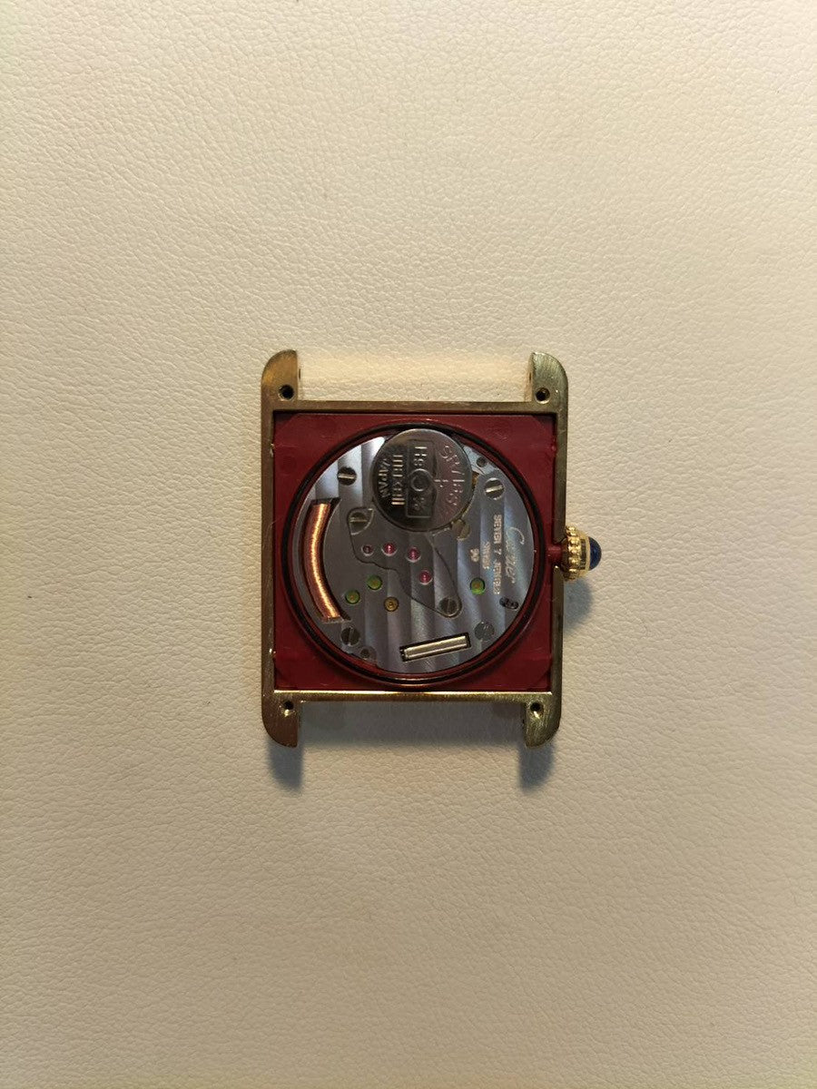 カルティエ マストタンク LM W1005654/590005 クォーツ Cal.90 SV925 革 純正尾錠(GP)オパラン文字盤 箱 冊子 保証書 (1996年)オーバーホール済み