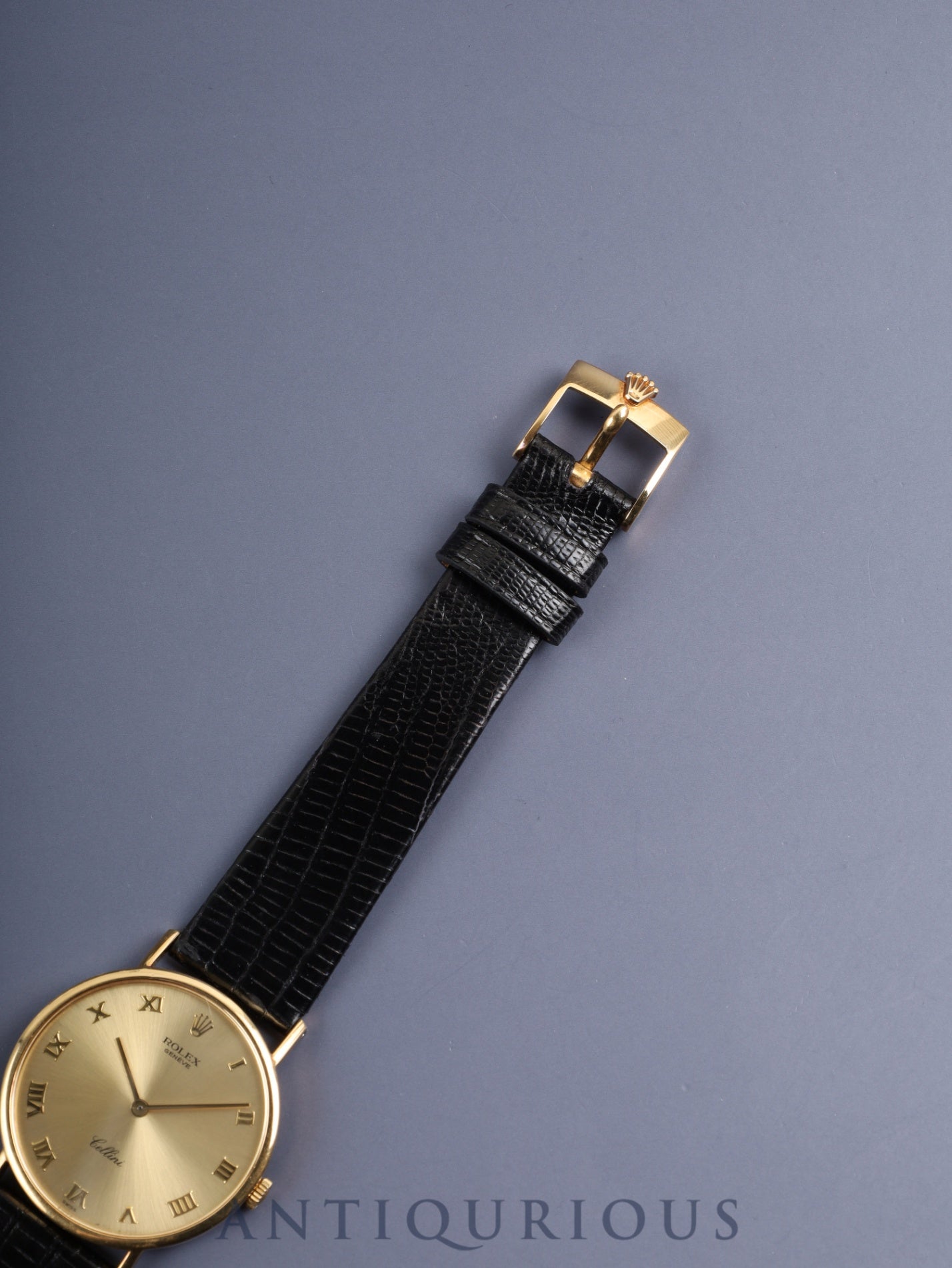 ロレックス チェリーニ 5112 手巻き Cal.1601 750YG 革 純正ピンバックル(750YG) シャンパン文字盤 L番台 保証書(1990年) オーバーホール済み