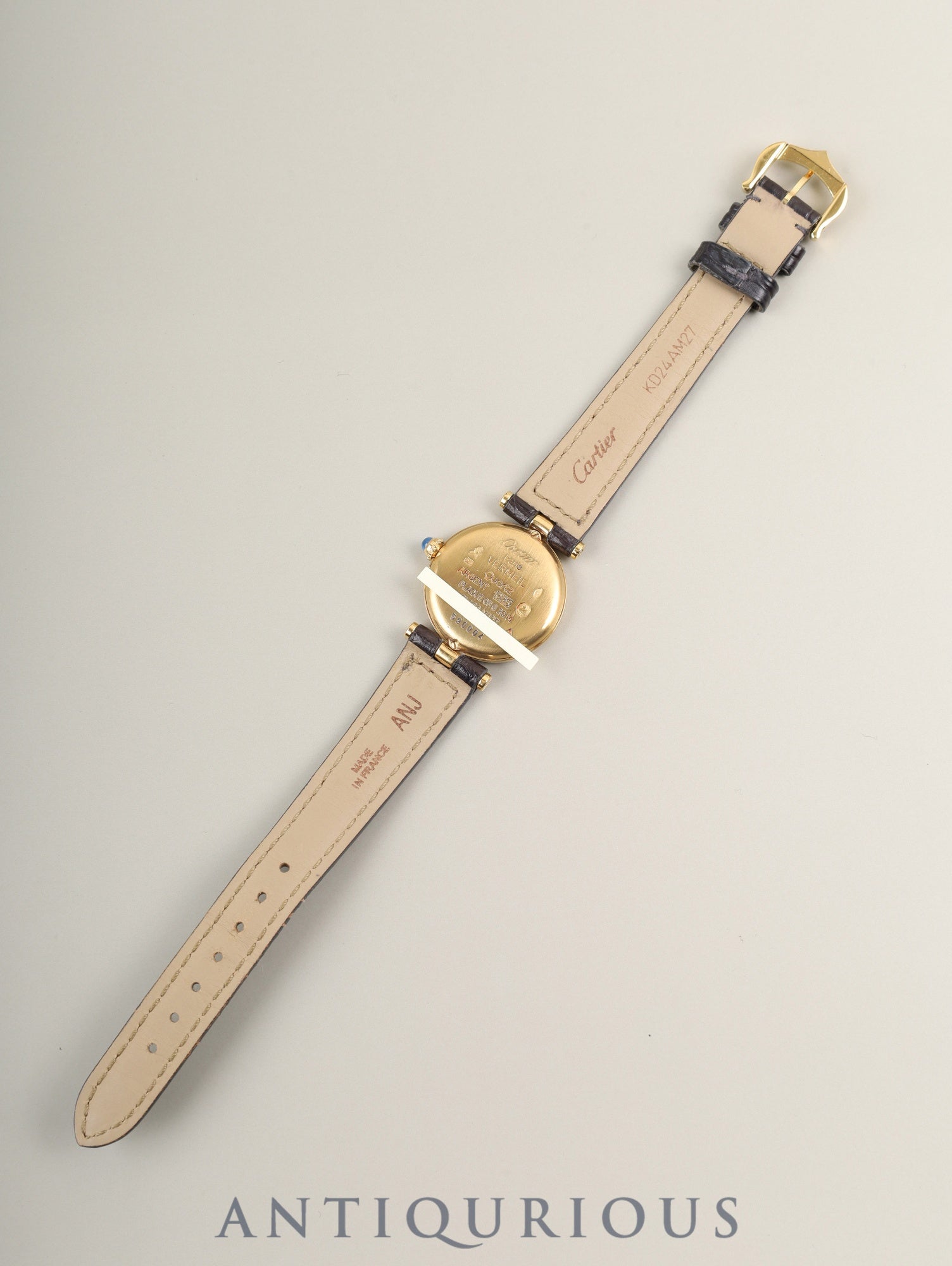 Cartier Must Vendome VLC SM W1006554 / 590004 Quartz Cal.690 SV925 Original leather strap Original pin buckle (GP) Side Trinity dial (SWISS marked) Overhauled