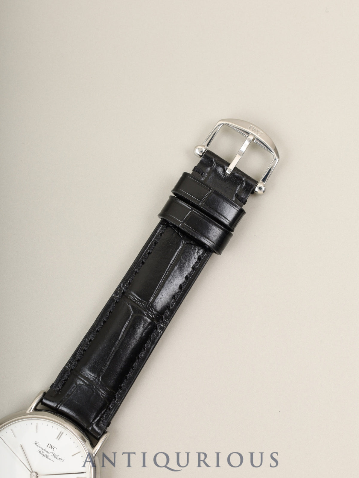 IWC ポートフィノ IW351320 自動巻き Cal.30120 SS 革 純正ピンバックル(SS)ホワイト文字盤(SWISS表記)オーバーホール済み アイダブリュシー