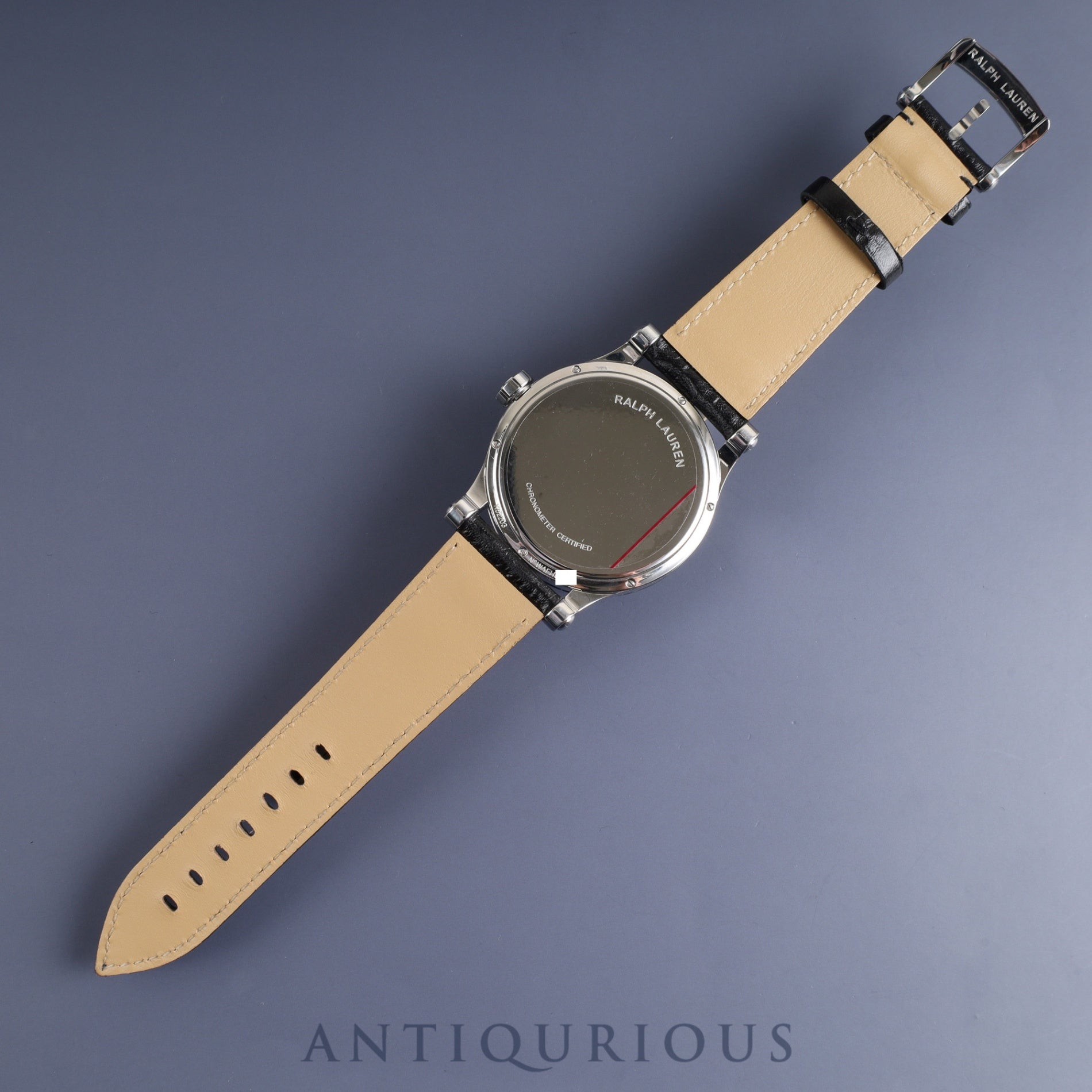 Ralph Lauren Sporting Classic Chronometer RLR0220706 / K02203 Automatic Cal.RL366 SS Leather Genuine Buckle (SS) Black Dial Genuine Replacement Belt Overhauled