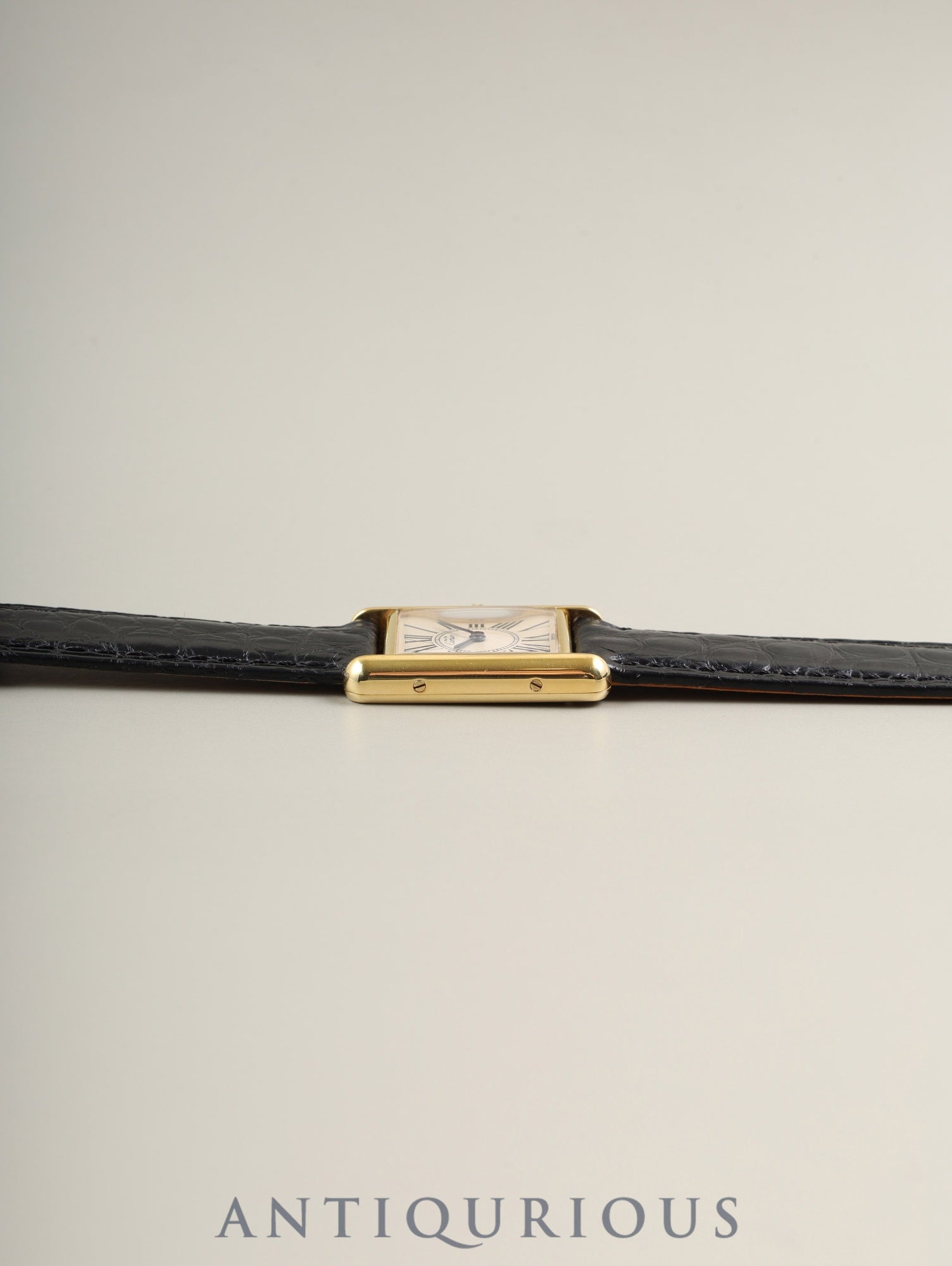 カルティエ マストタンク SM W1005554 / 5057001 クォーツ Cal.057 SV925 革 純正尾錠(GP)オパラン文字盤 オーバーホール済み 新品仕上げ済み