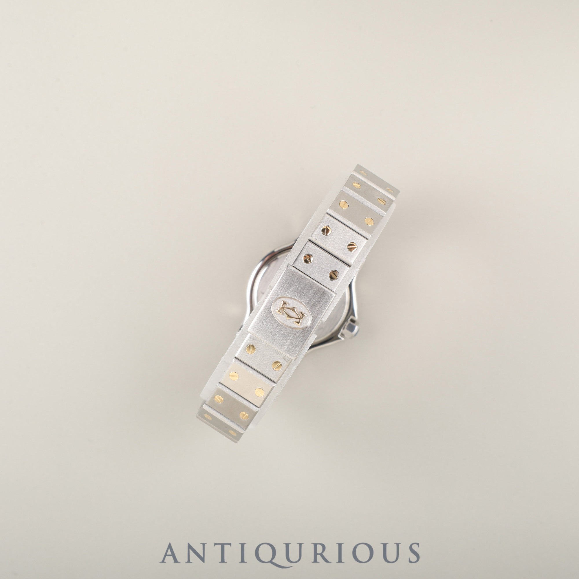 カルティエ サントス オクタゴン SM W2001683 / 187903 クォーツ Cal.87 SS/YG SS/YG アイボリーローマン文字盤 冊子 保証書 オーバーホール済み