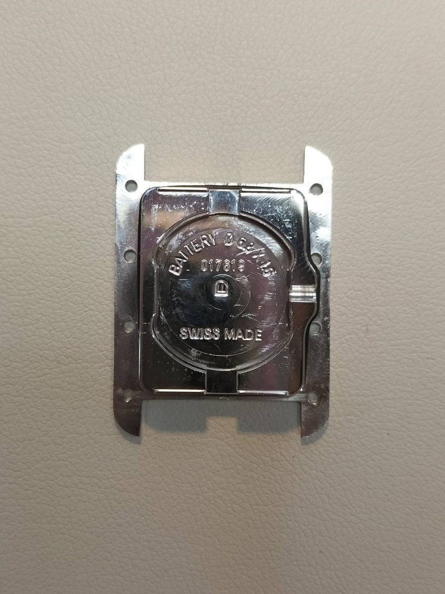 カルティエ マストタンク MM 2416 クォーツ Cal.057 SV925 革 純正尾錠(SS) ピンクローマン文字盤 箱 保証書(2000年)冊子 クリスマス限定 オーバーホール済み