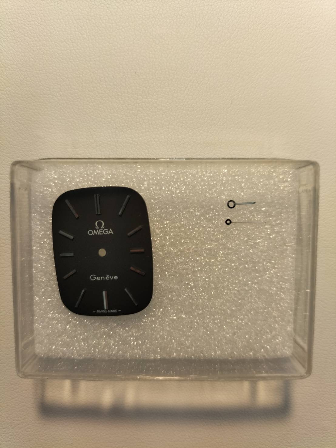 オメガ ジュネーブ 511.0469 手巻き SS 革 社外尾錠 (SS)ブラック文字盤 オーバーホール済み